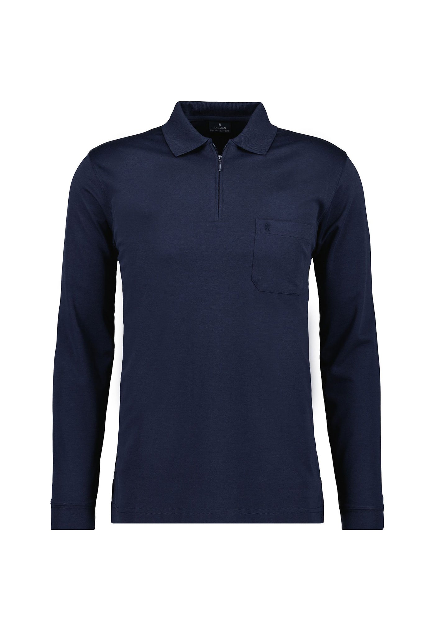 Ragman Langarmshirt mit Polokragen