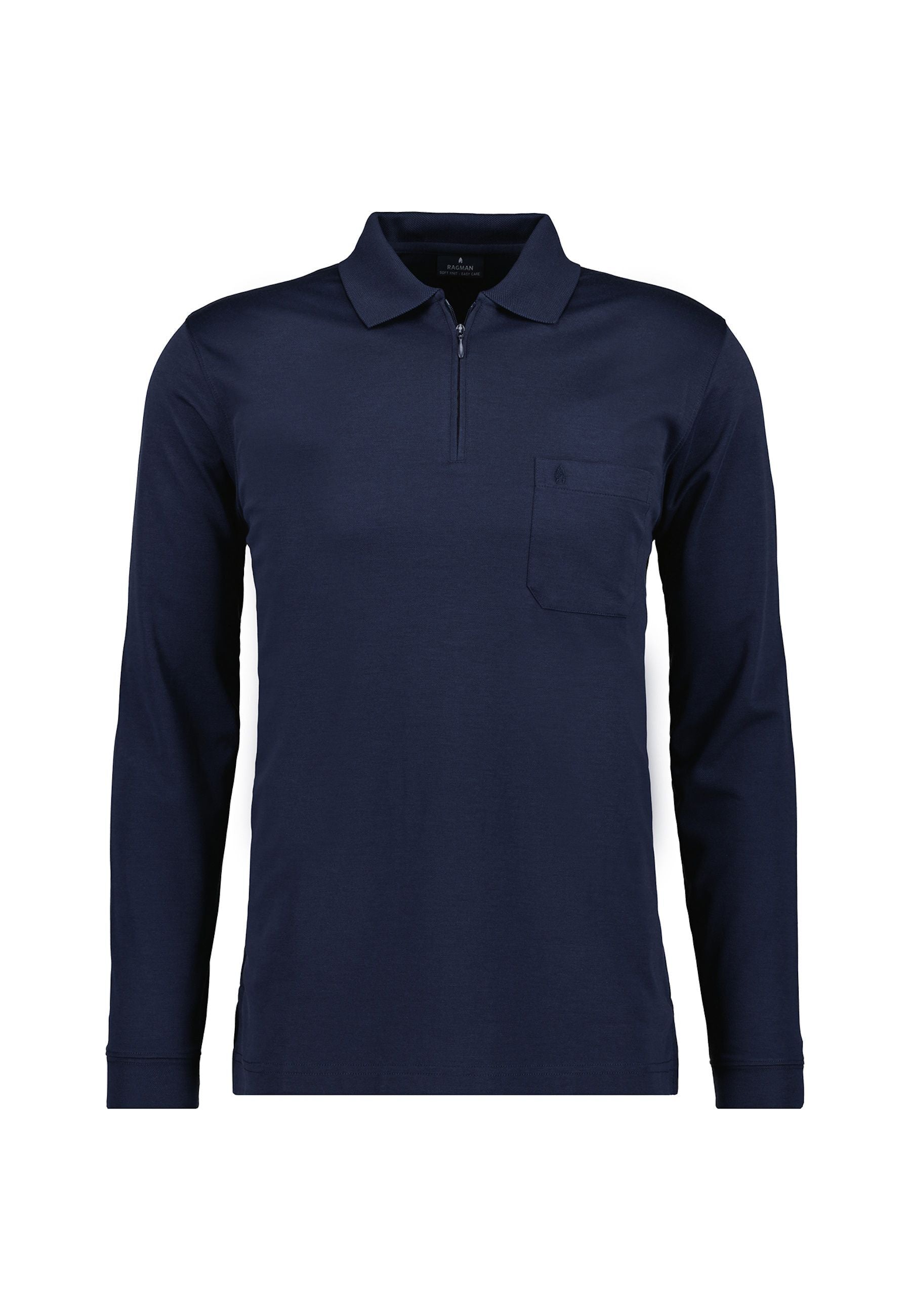 Ragman Langarmshirt mit Polokragen
