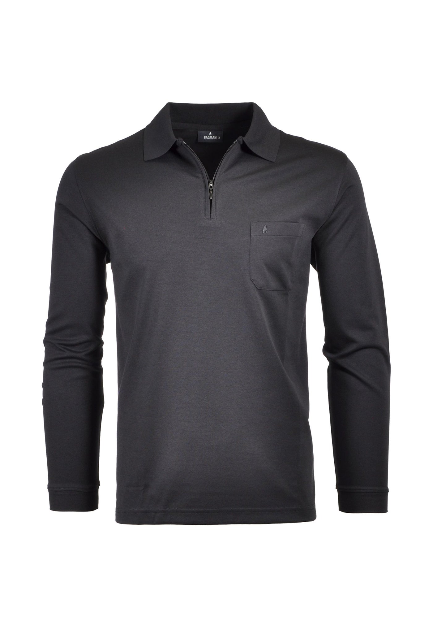 Ragman Langarmshirt mit Polokragen