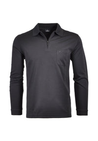 Ragman Langarmshirt mit Polokragen