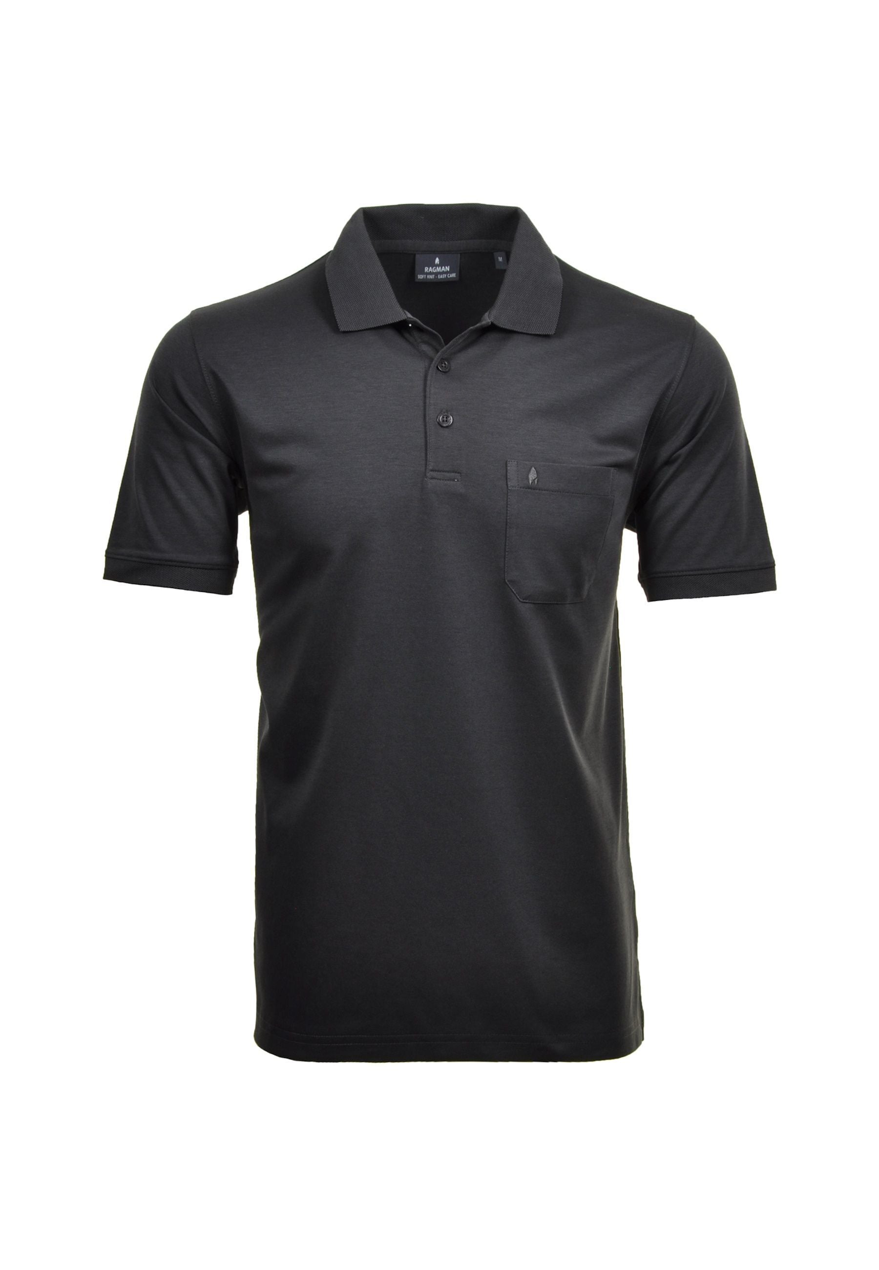 Ragman Kurzarmshirt mit Polokragen