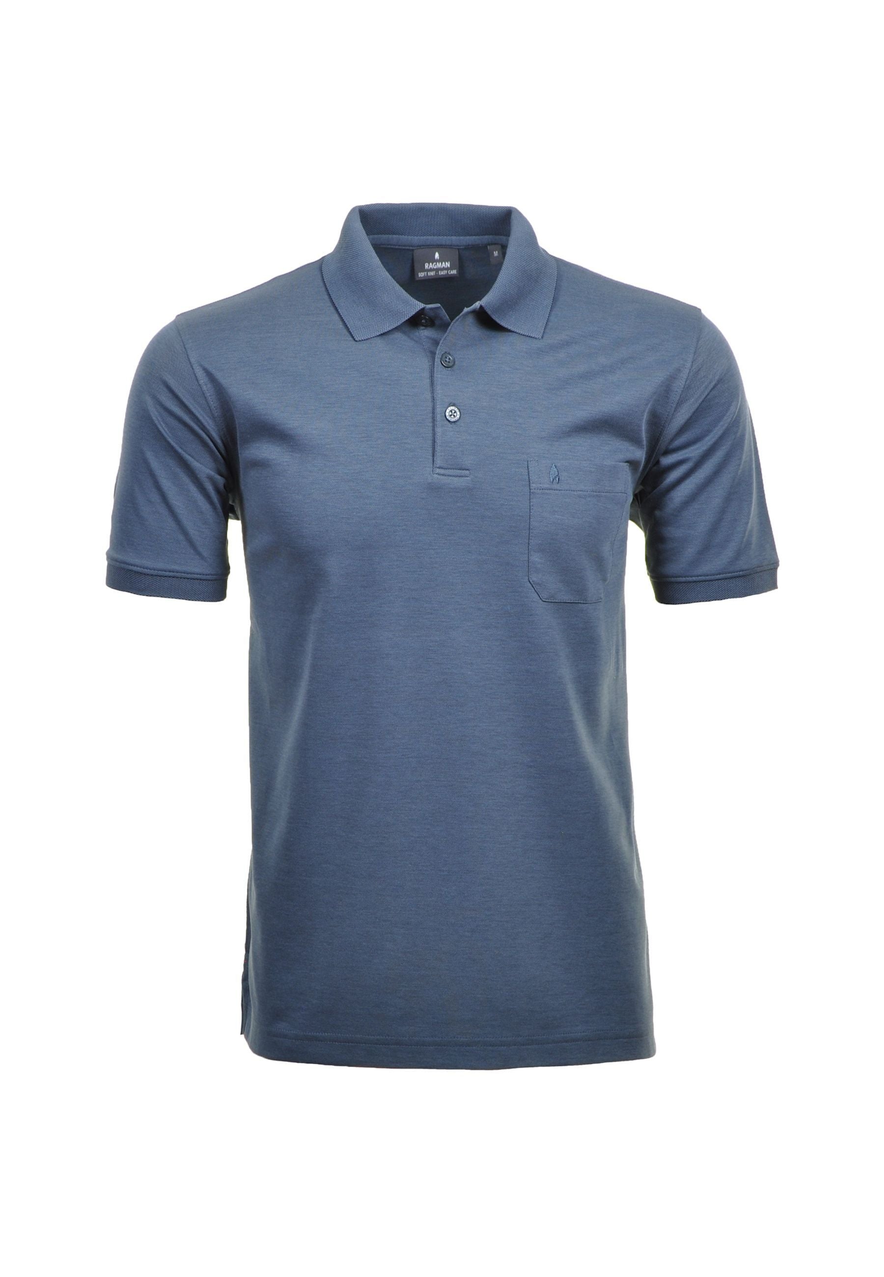 Ragman Kurzarmshirt mit Polokragen