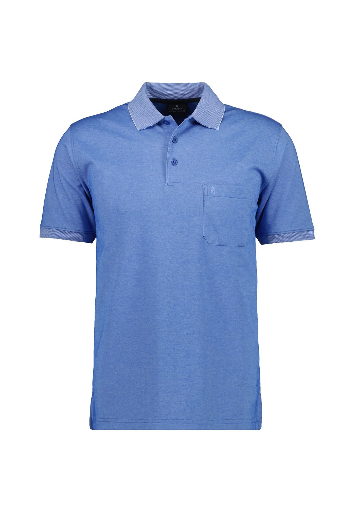 Ragman Kurzarmshirt mit Polokragen