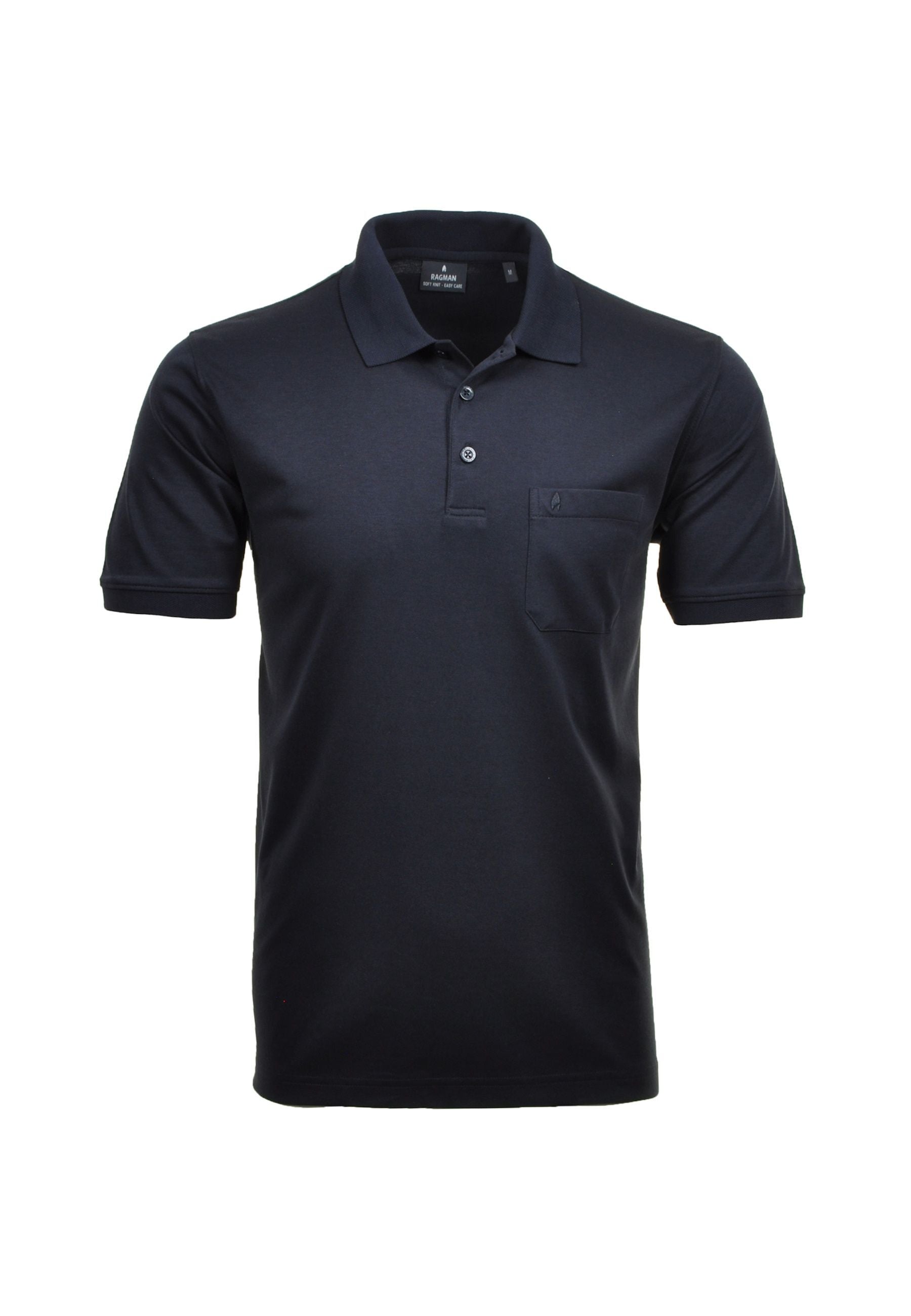 Ragman Kurzarmshirt mit Polokragen