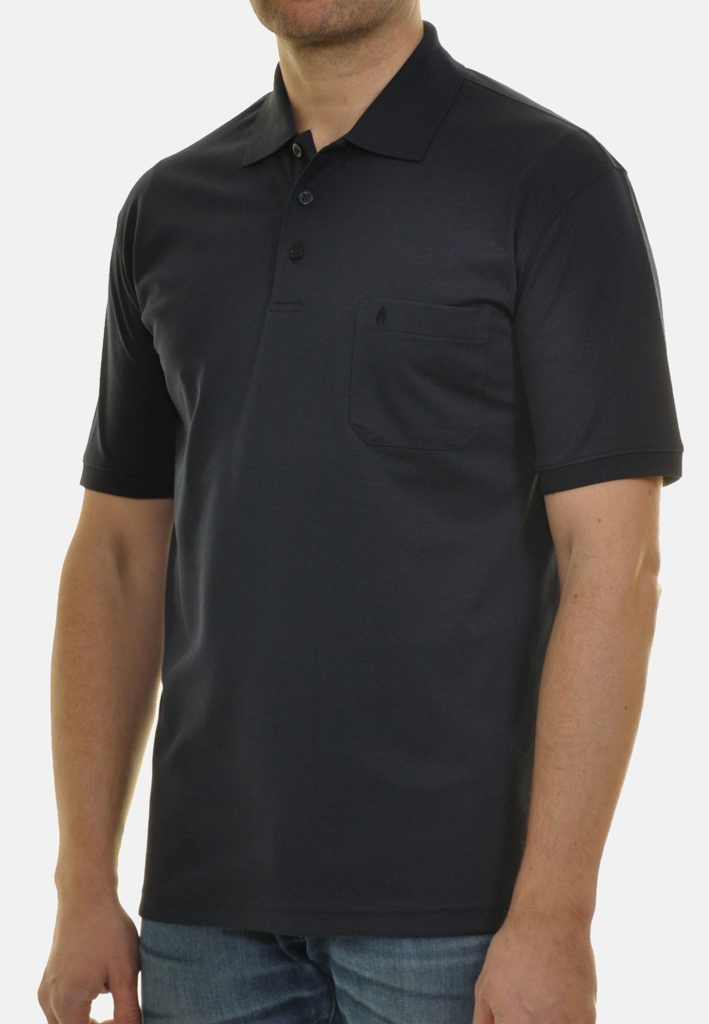 Ragman Kurzarmshirt mit Polokragen