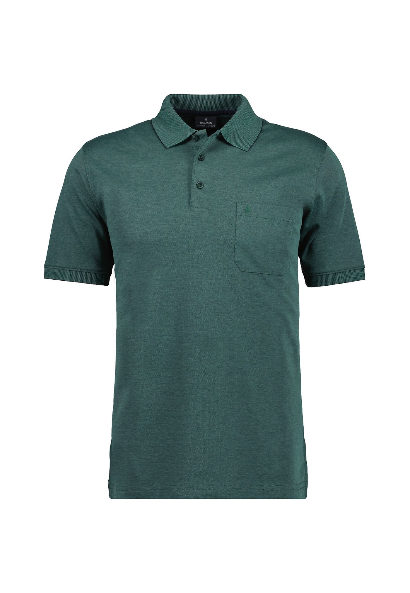 Ragman Kurzarmshirt mit Polokragen