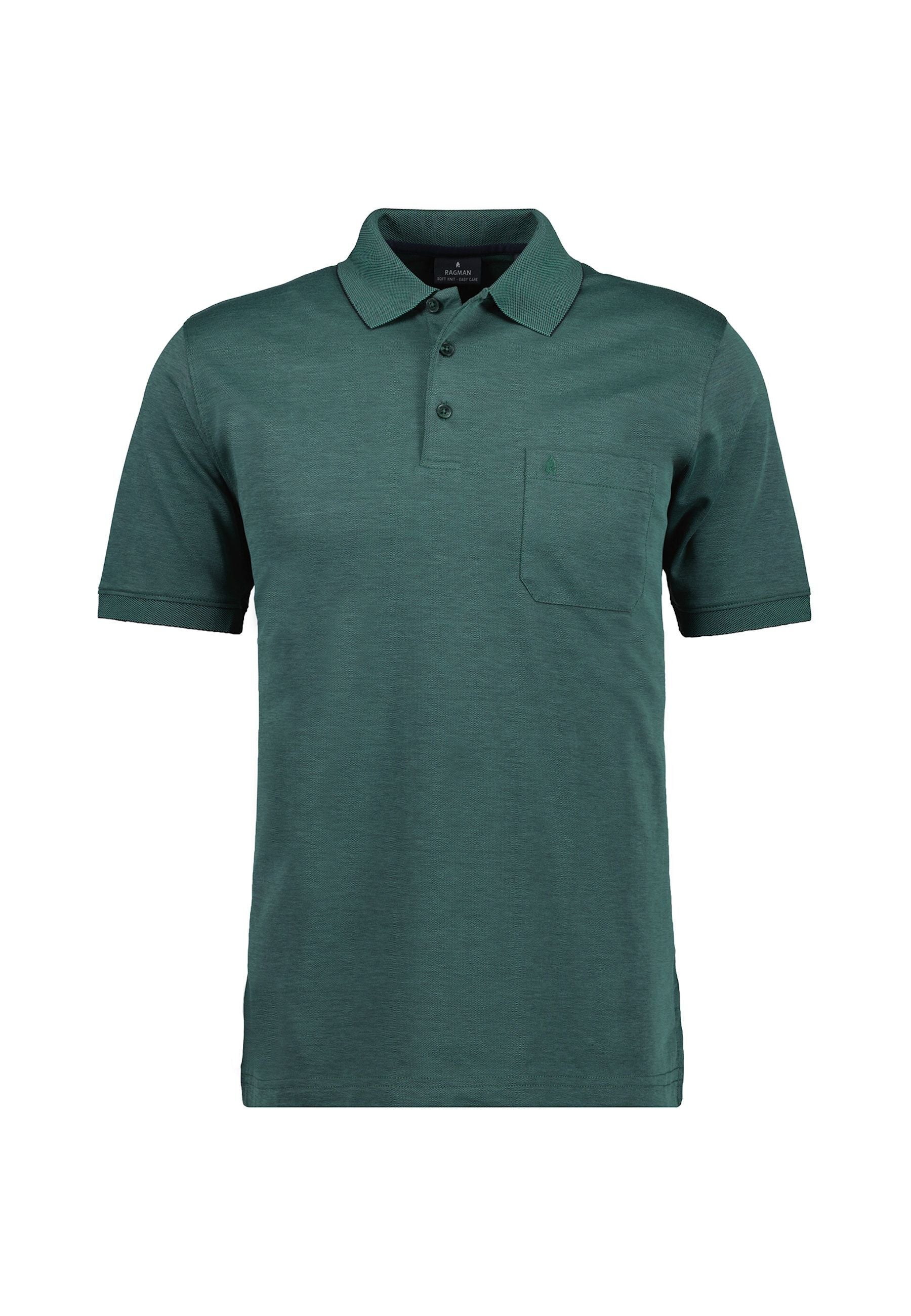 Ragman Kurzarmshirt mit Polokragen