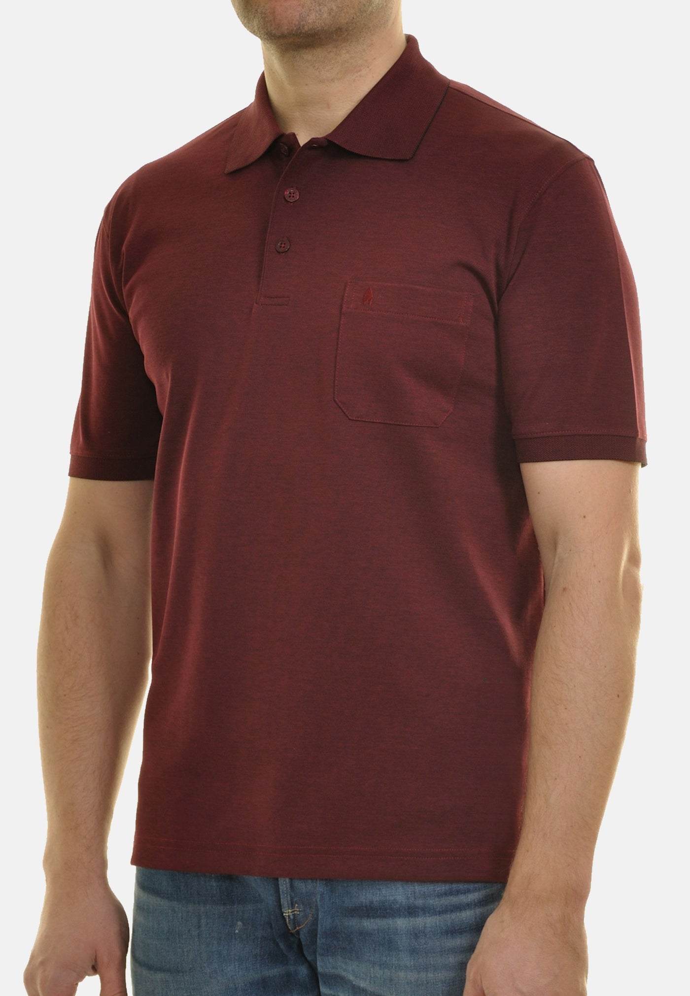 Ragman Kurzarmshirt mit Polokragen