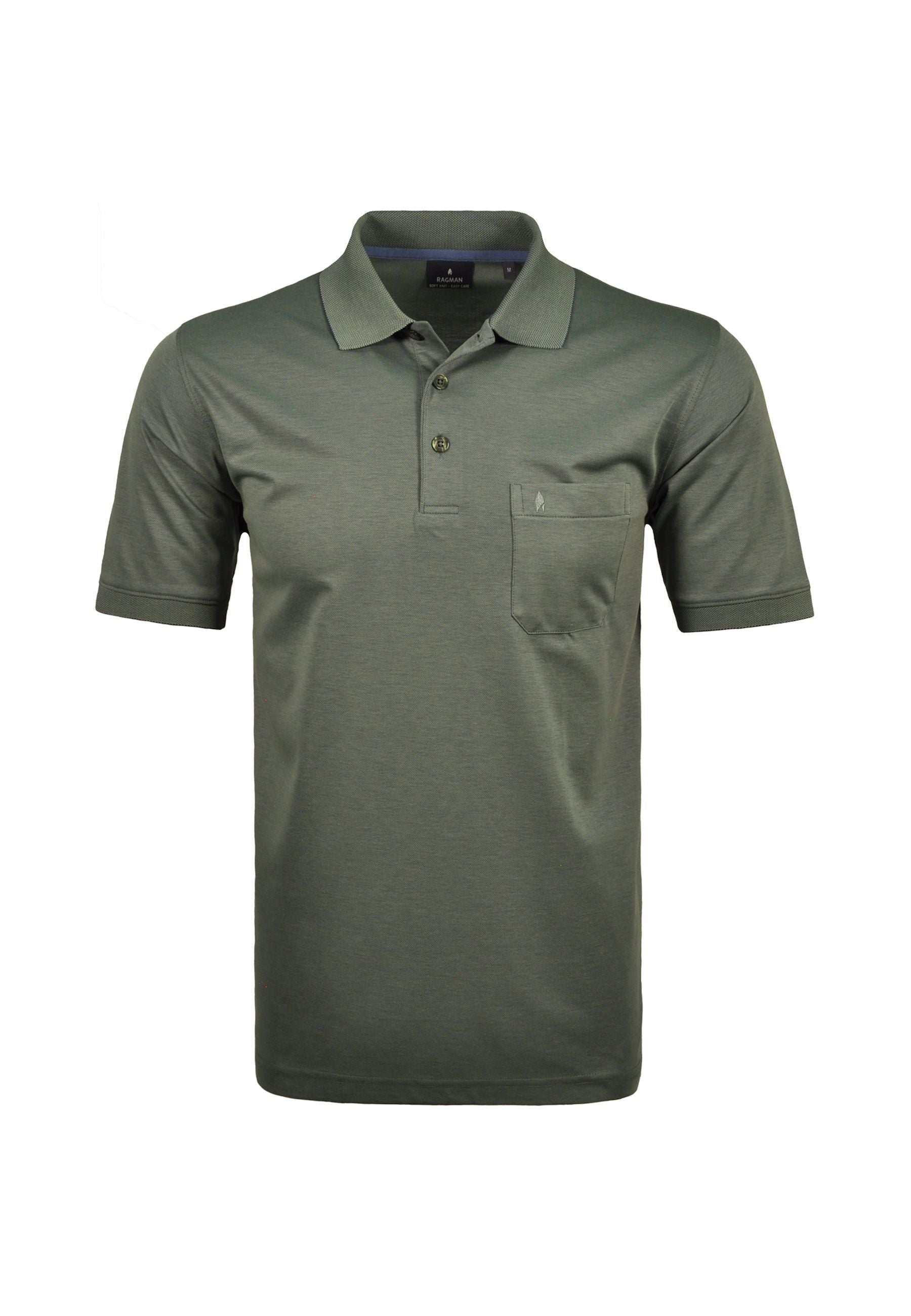 Ragman Kurzarmshirt mit Polokragen