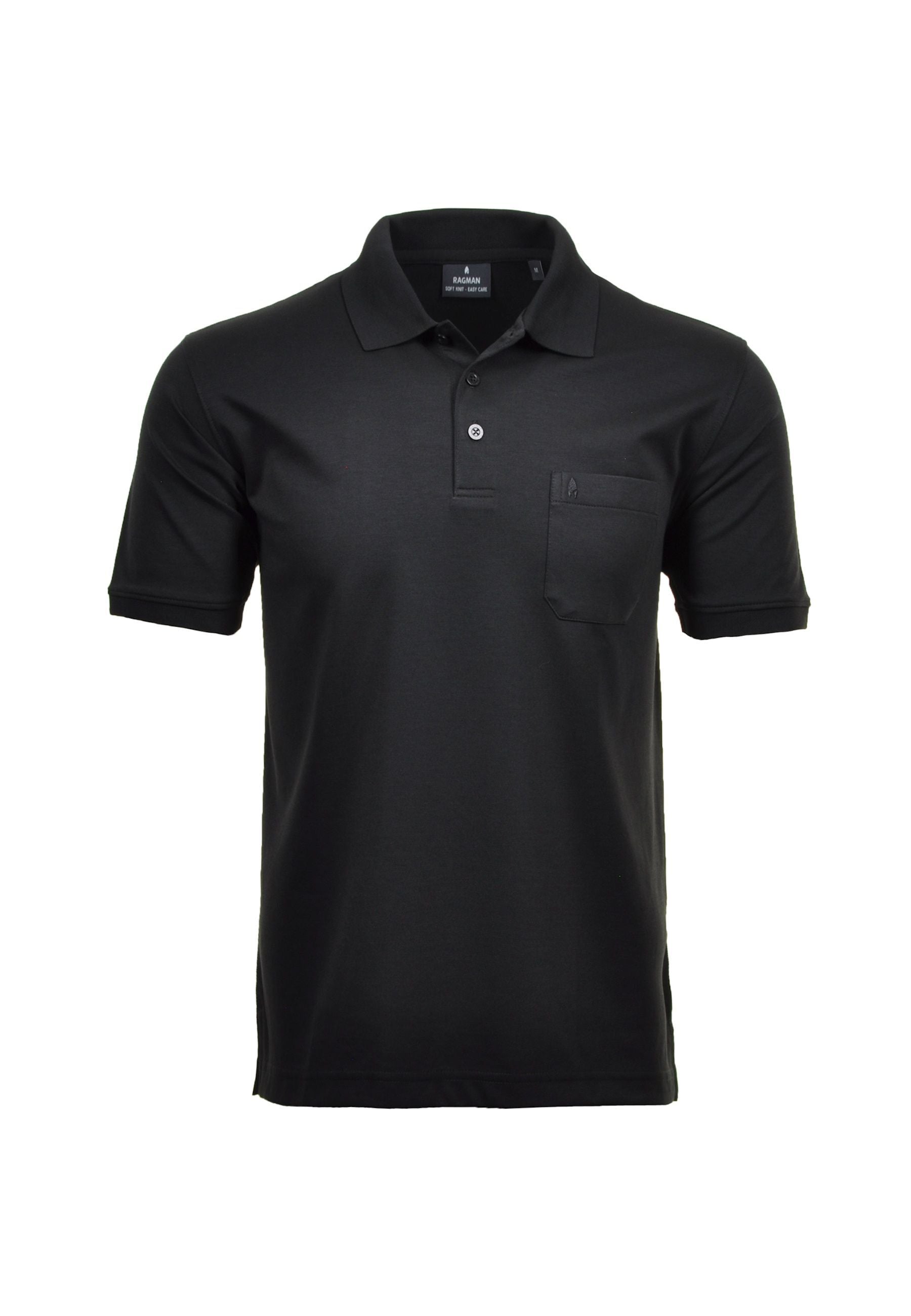 Ragman Kurzarmshirt mit Polokragen