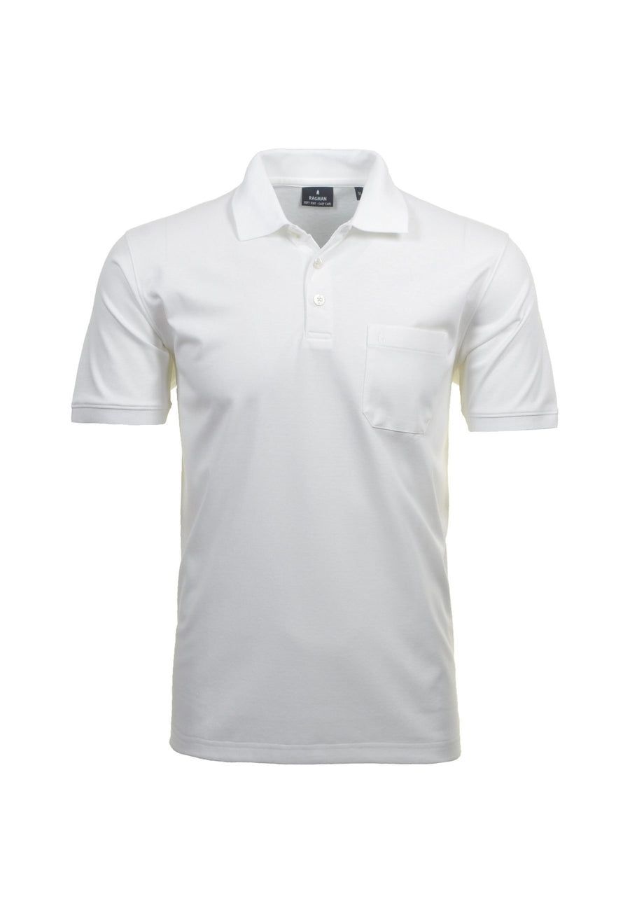 Ragman Kurzarmshirt mit Polokragen