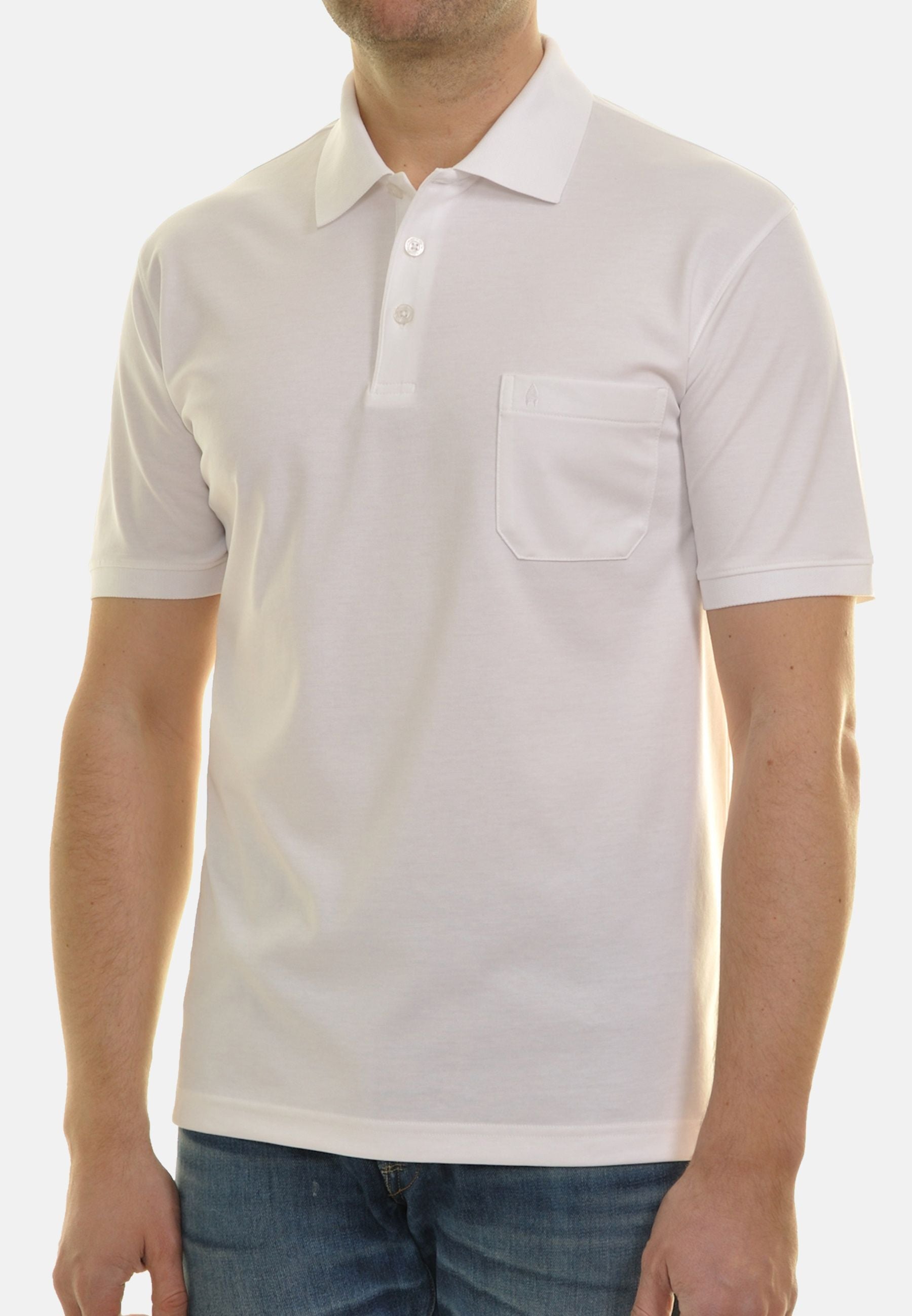 Ragman Kurzarmshirt mit Polokragen