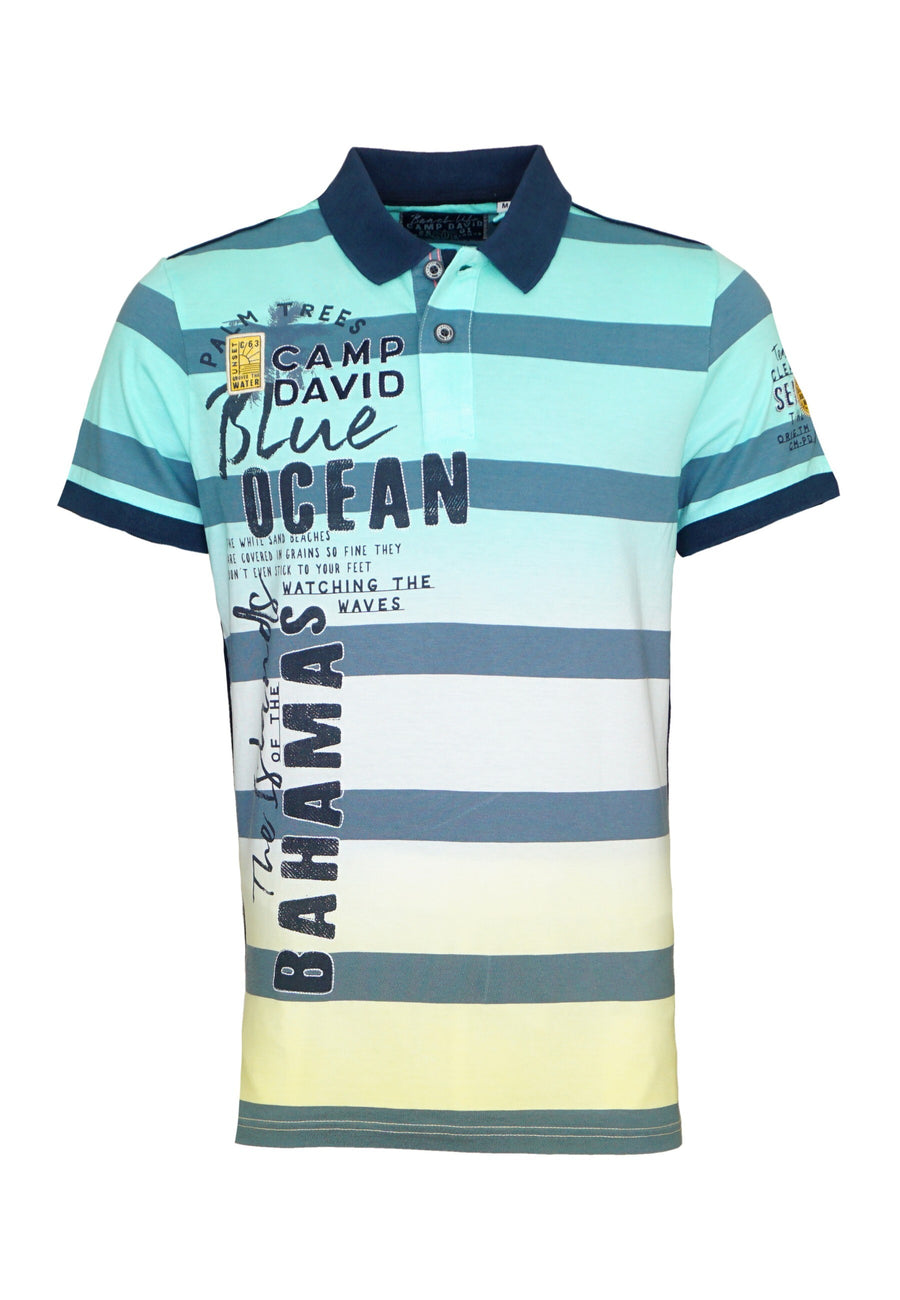 Camp David Beach Life Kurzarmshirt mit Polokragen