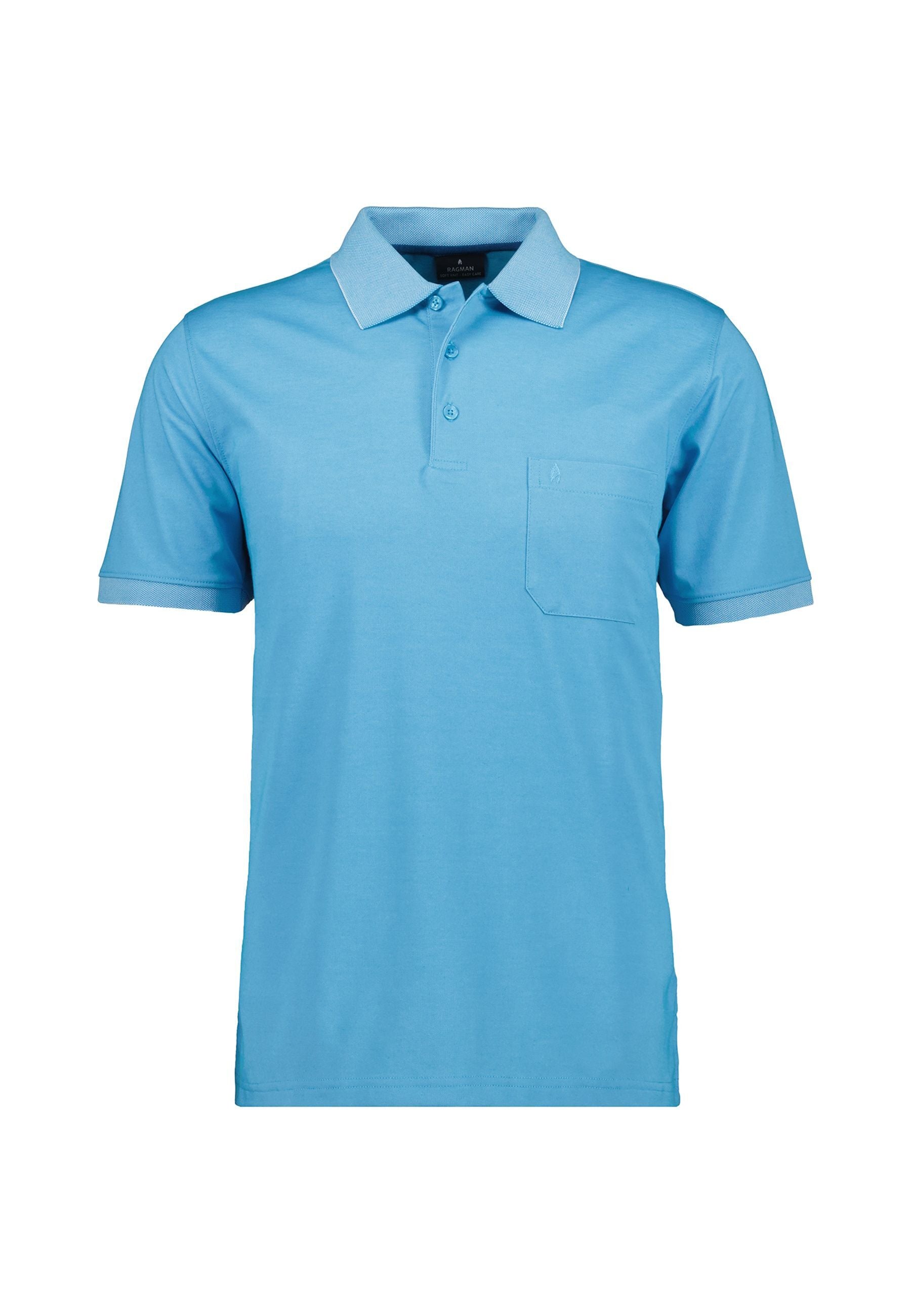 Ragman Kurzarmshirt mit Polokragen