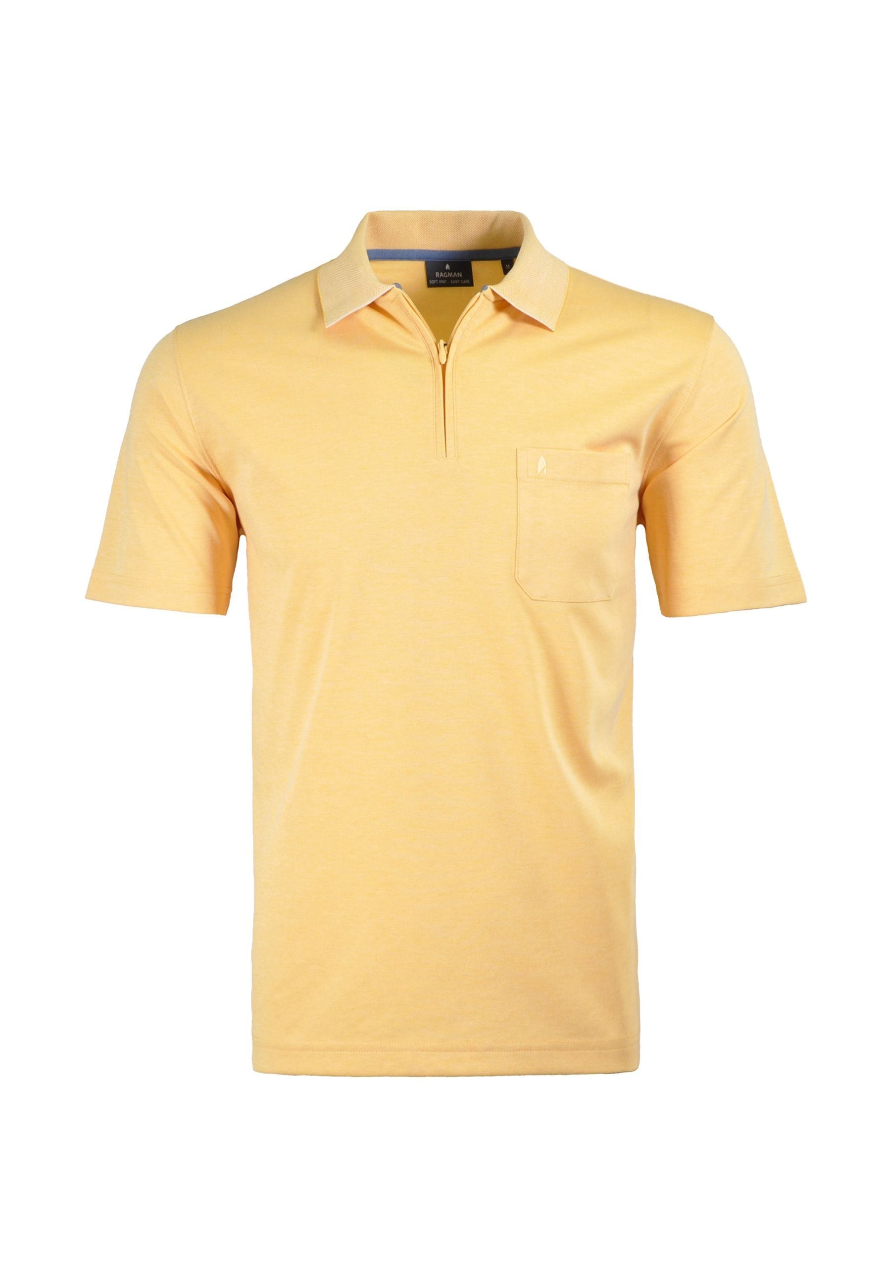 Ragman Kurzarmshirt mit Polokragen