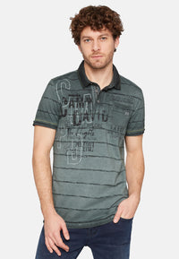 Camp David Tree House Kurzarmshirt mit Polokragen