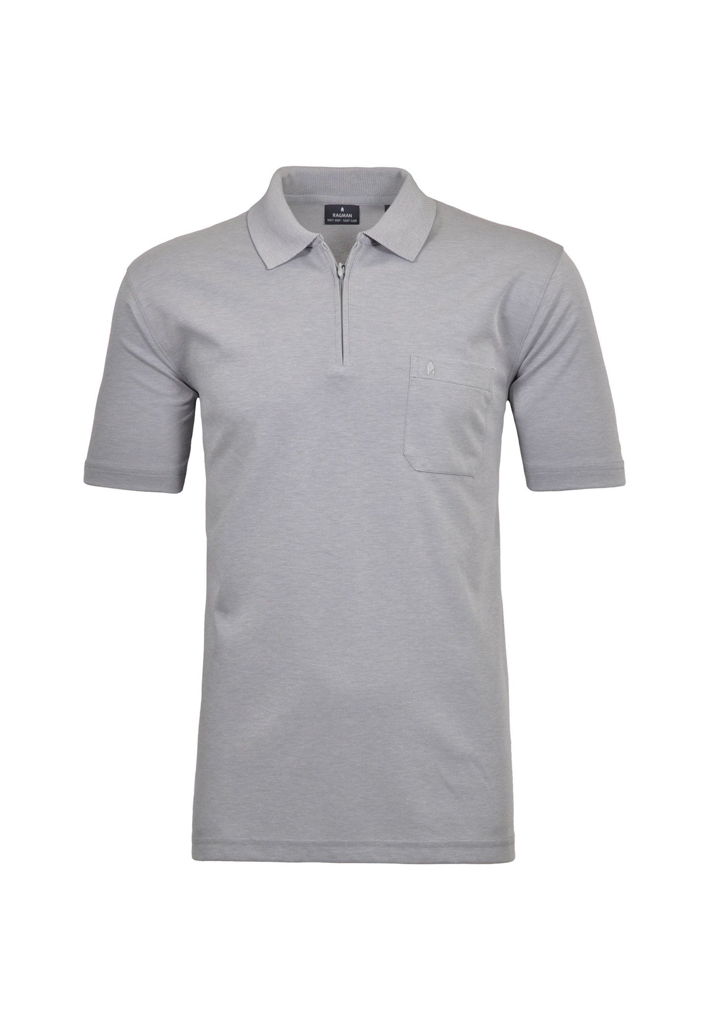 Ragman Kurzarmshirt mit Polokragen
