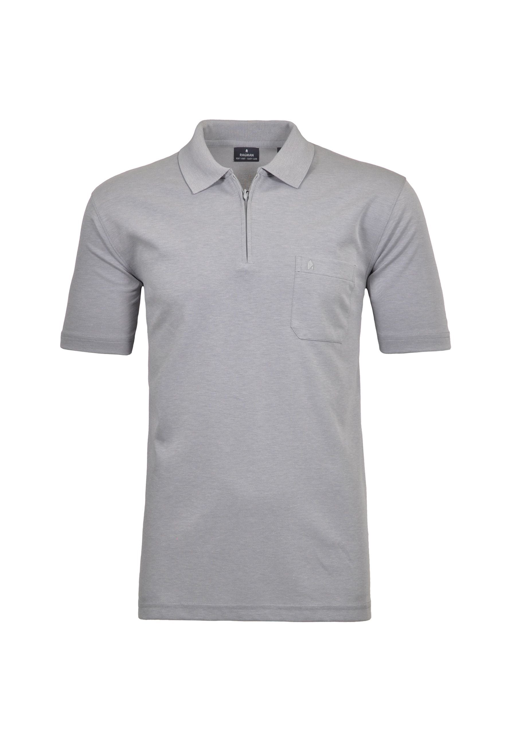 Ragman Kurzarmshirt mit Polokragen