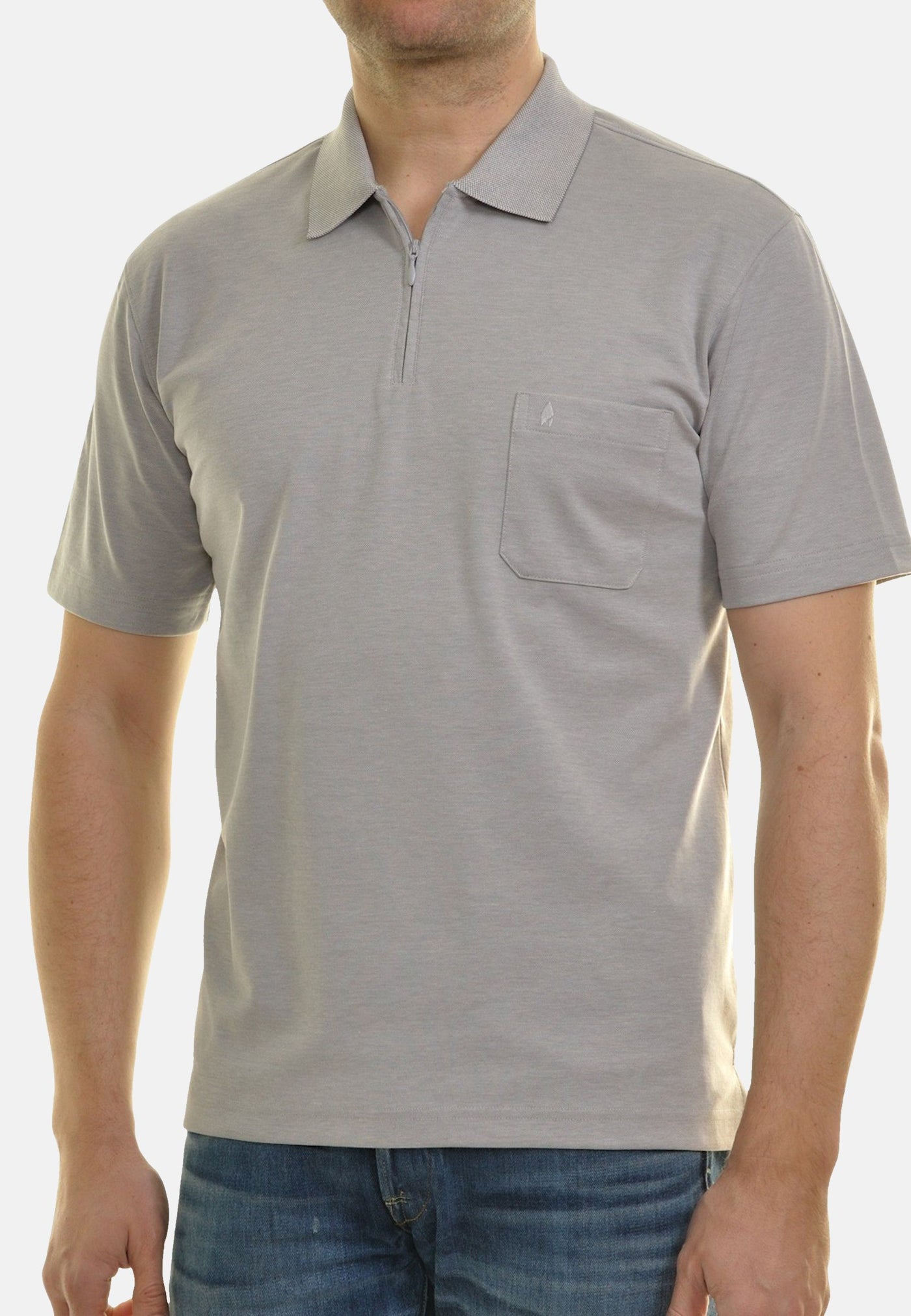 Ragman Kurzarmshirt mit Polokragen