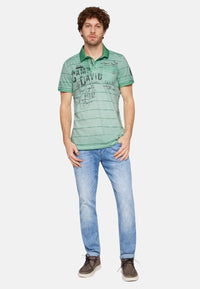 Camp David Tree House Kurzarmshirt mit Polokragen