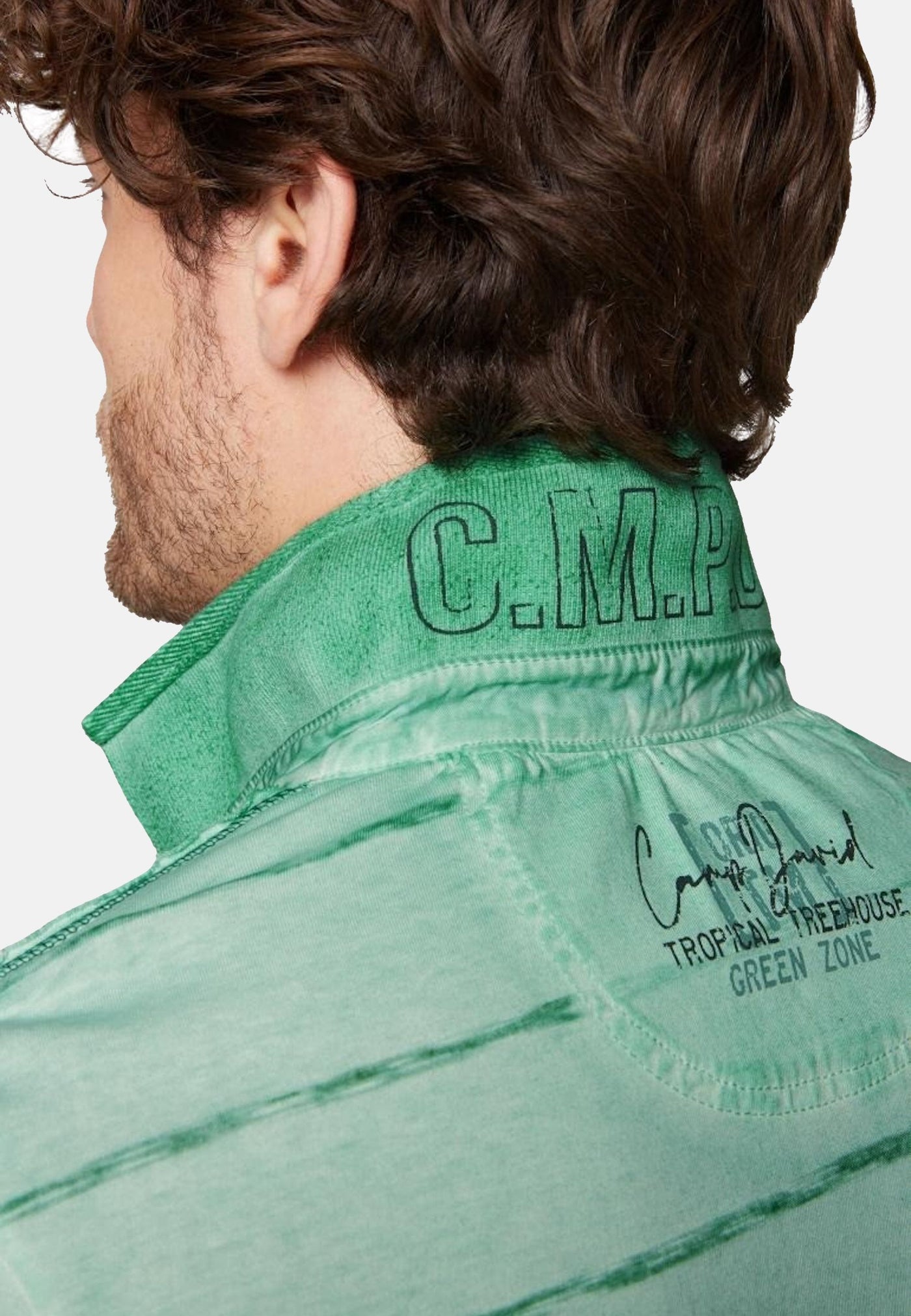 Camp David Tree House Kurzarmshirt mit Polokragen