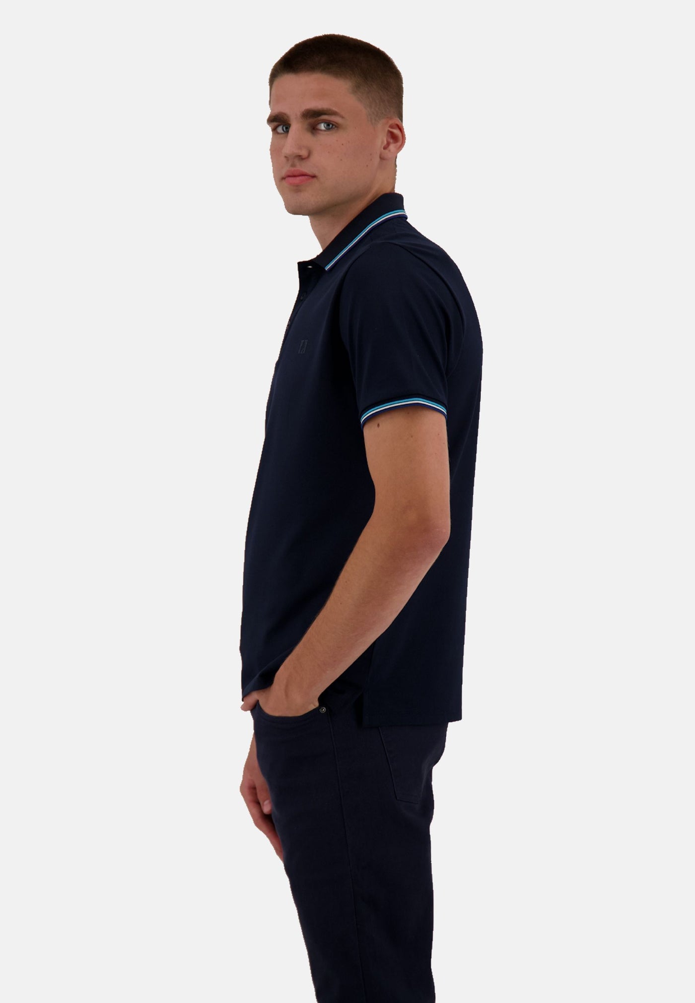 Ragman Kurzarmshirt mit Polokragen