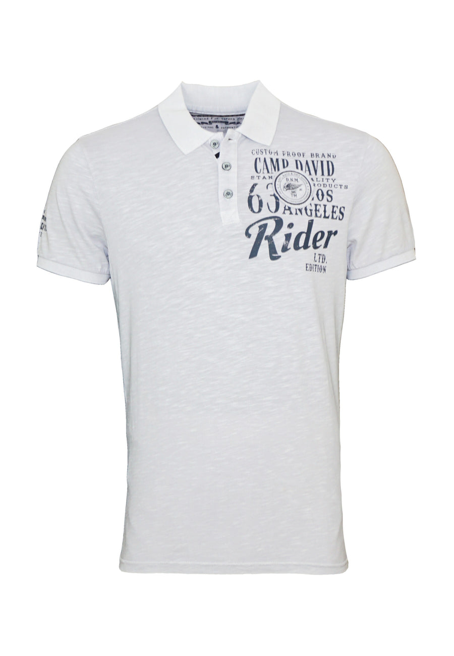 Camp David Road Rebel Kurzarmshirt mit Polokragen