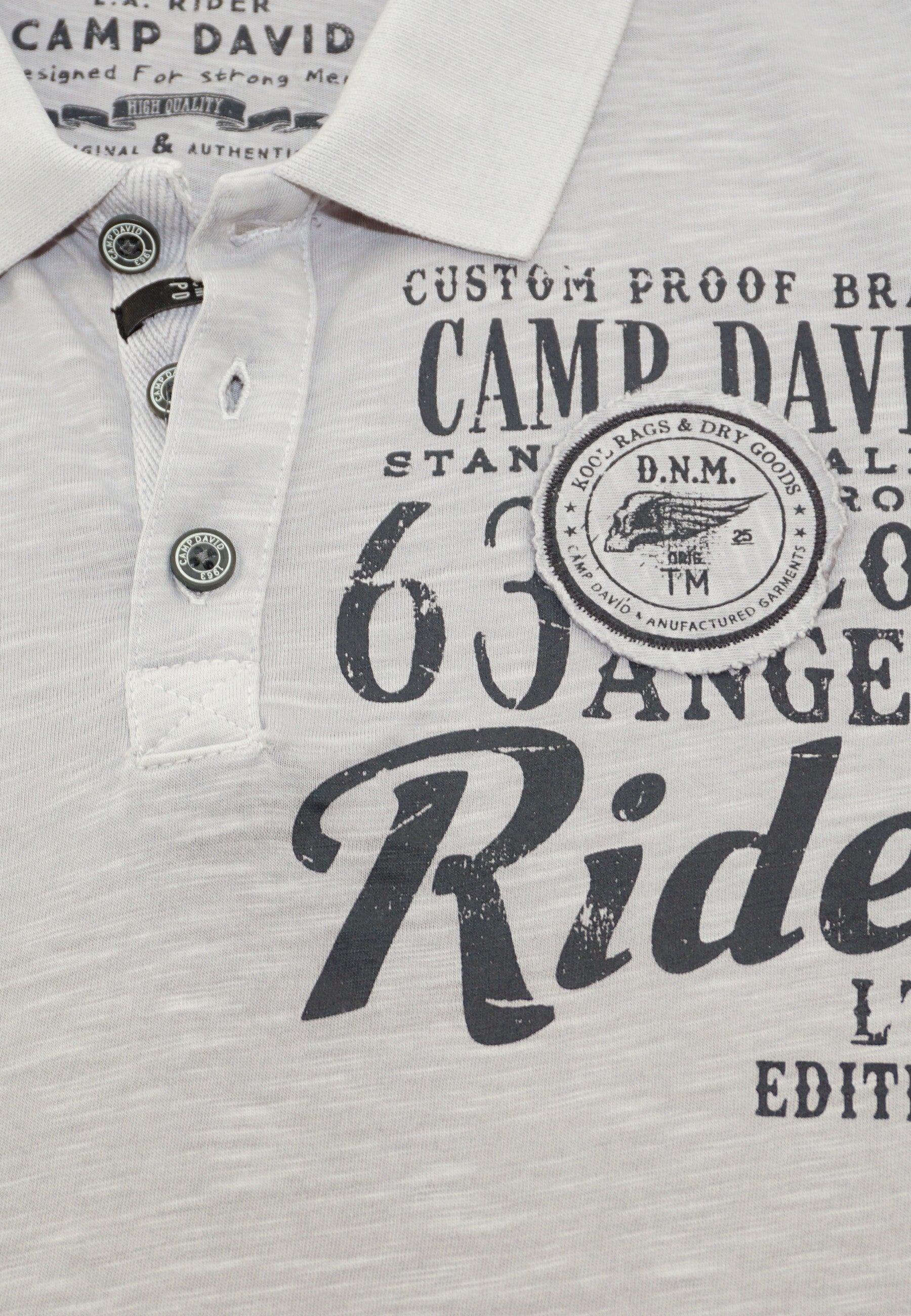 Camp David Road Rebel Kurzarmshirt mit Polokragen