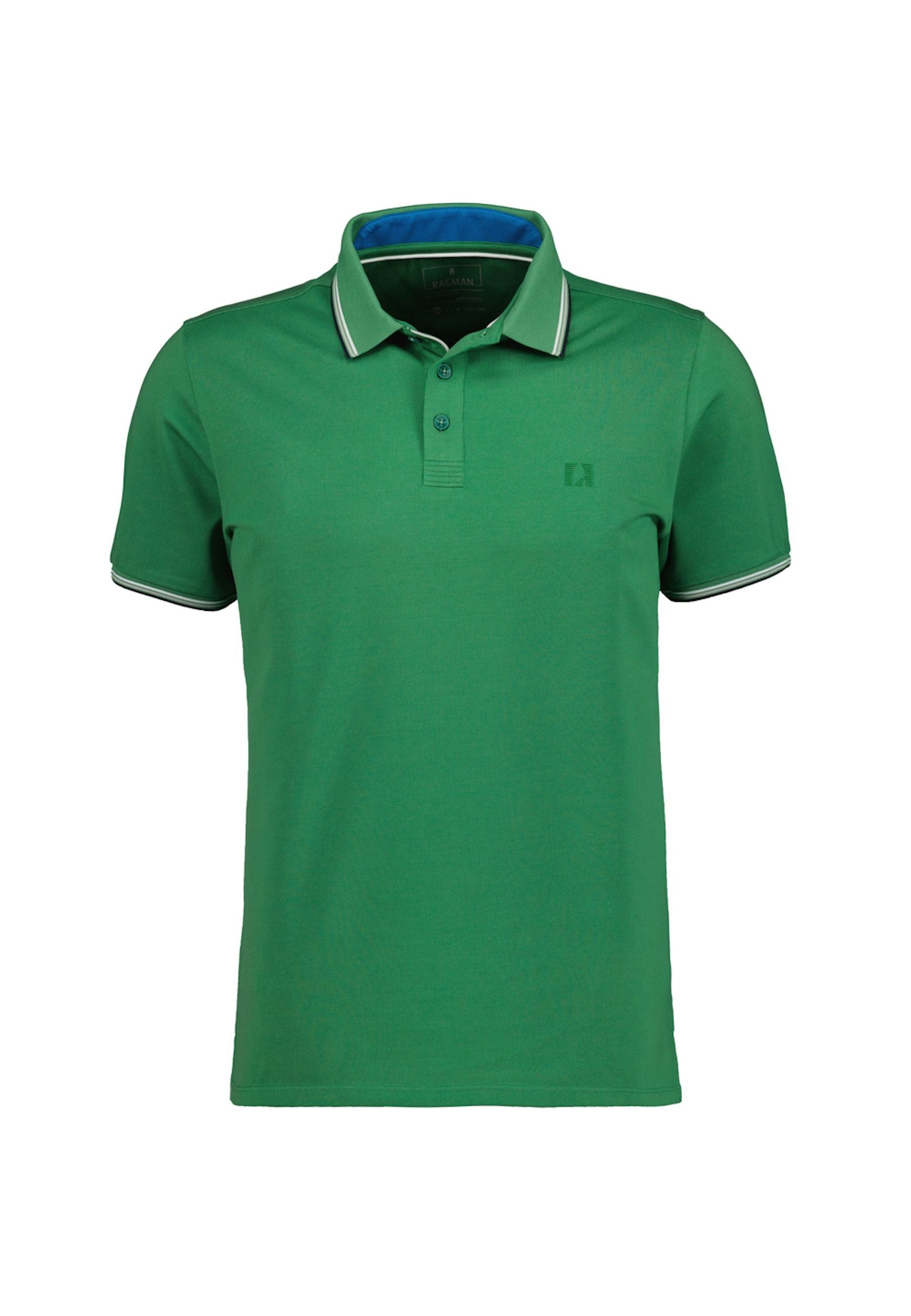 Ragman Kurzarmshirt mit Polokragen