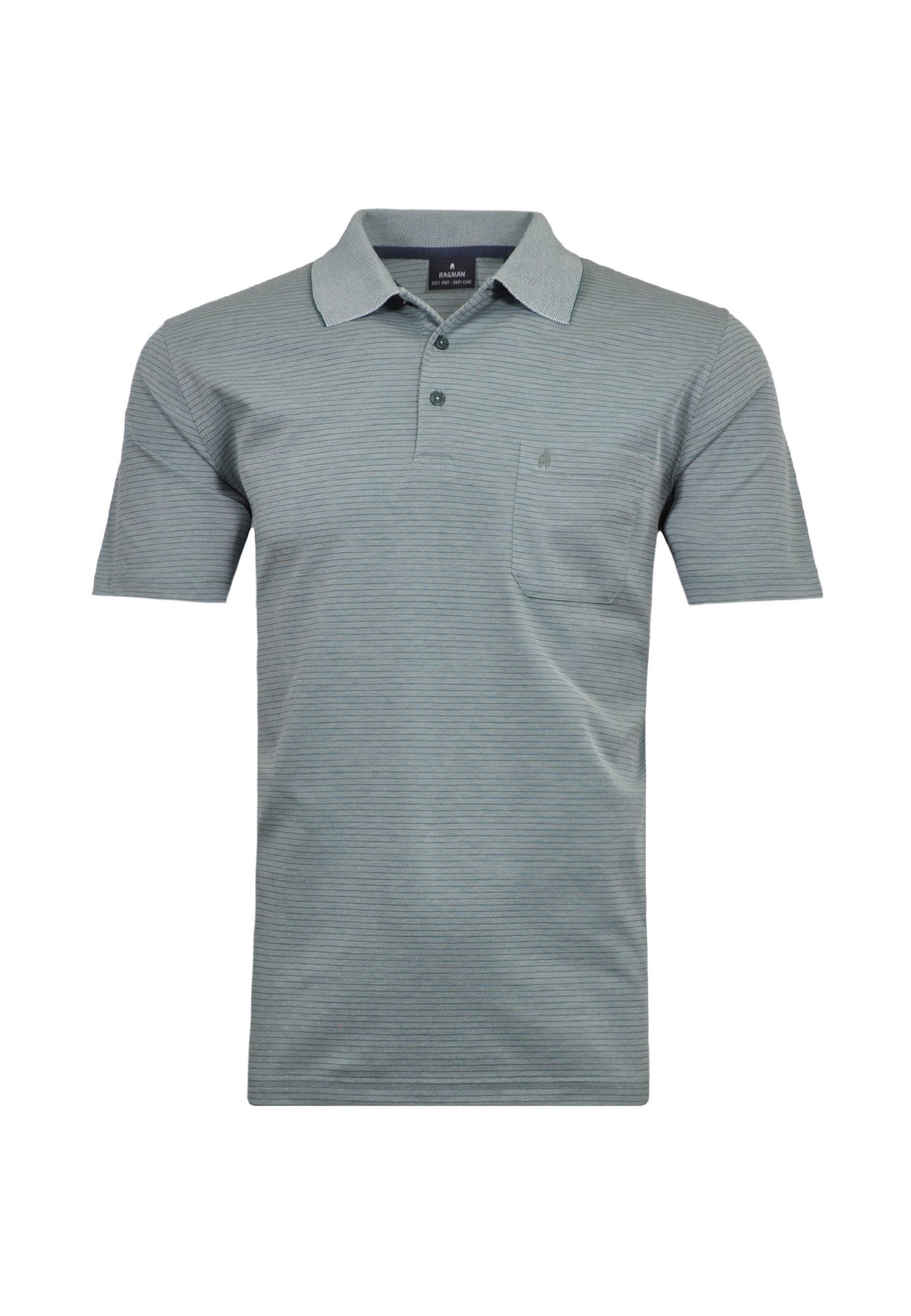 Ragman Kurzarmshirt mit Polokragen
