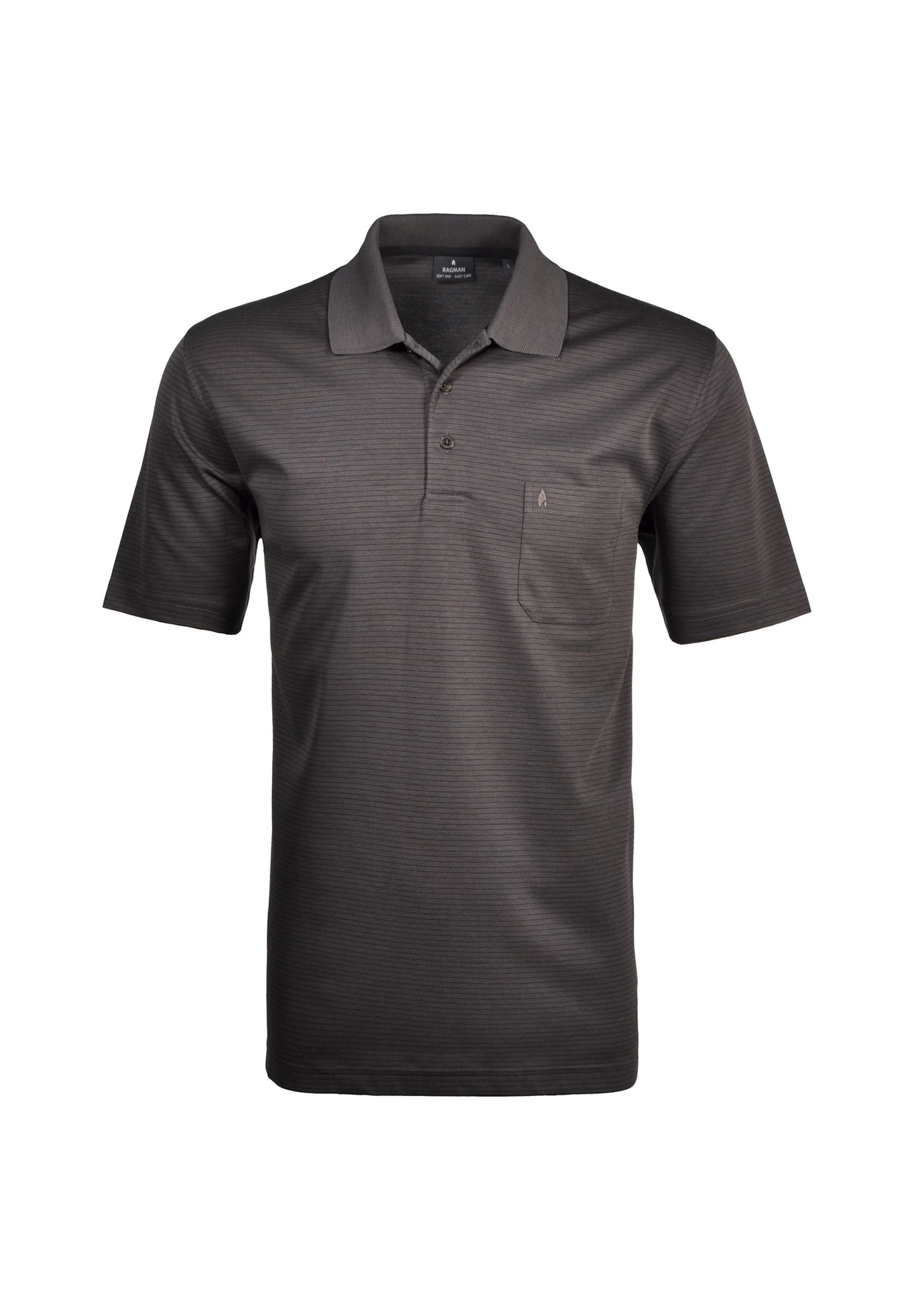 Ragman Kurzarmshirt mit Polokragen