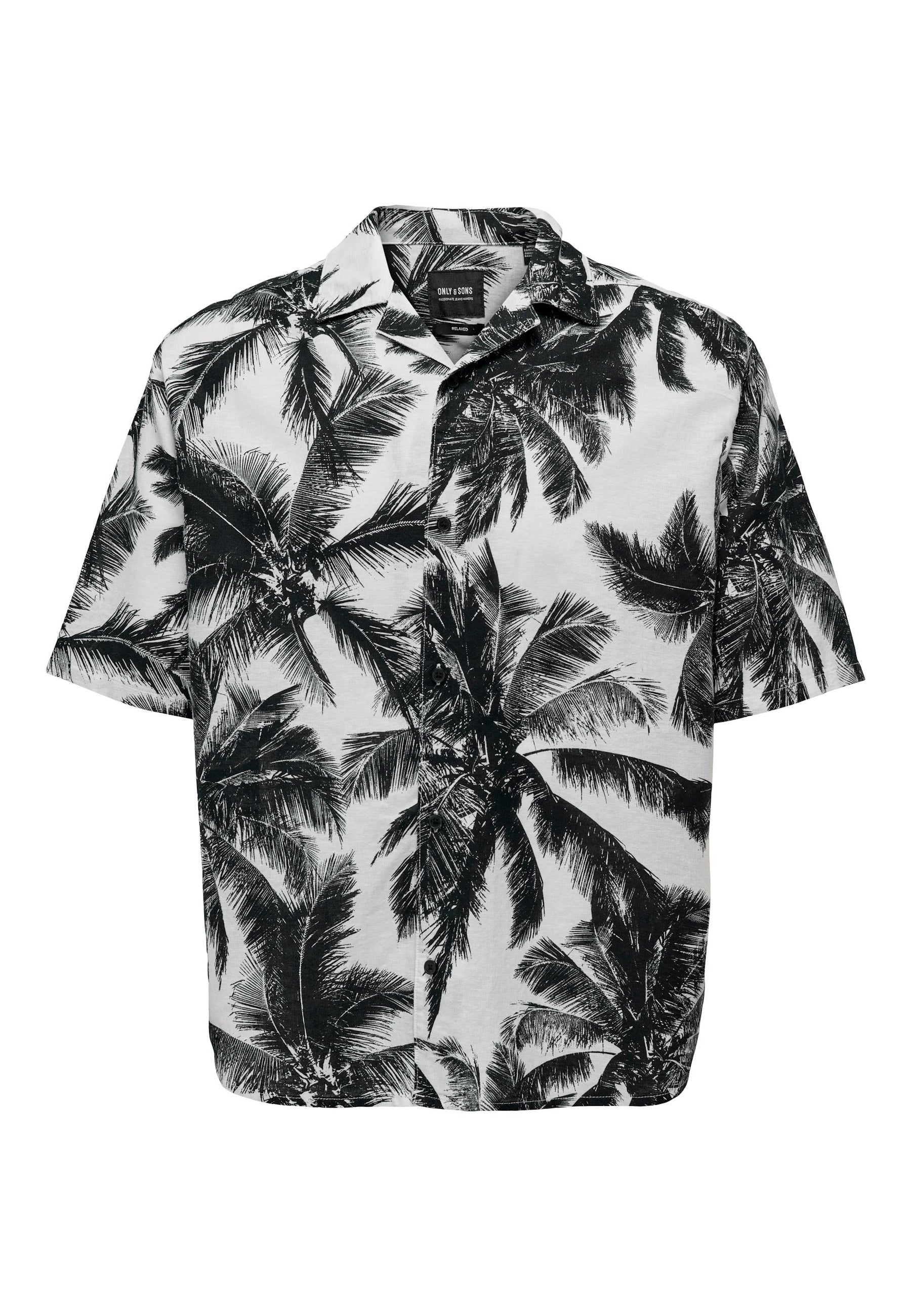 Only & Sons Tie RLX Palm Kurzarmhemd