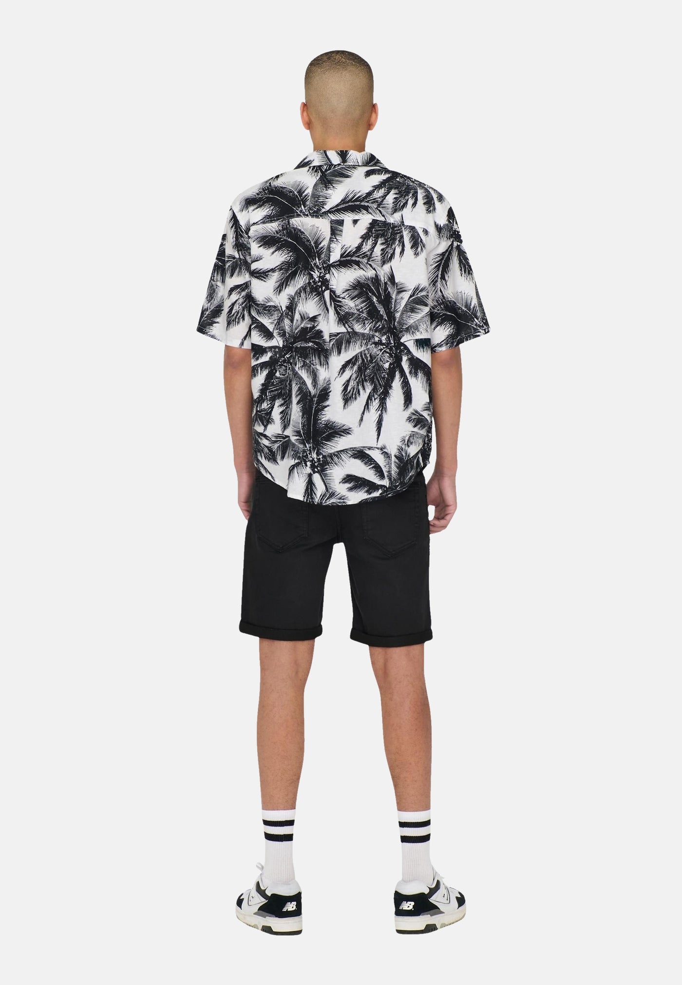 Only & Sons Tie RLX Palm Kurzarmhemd