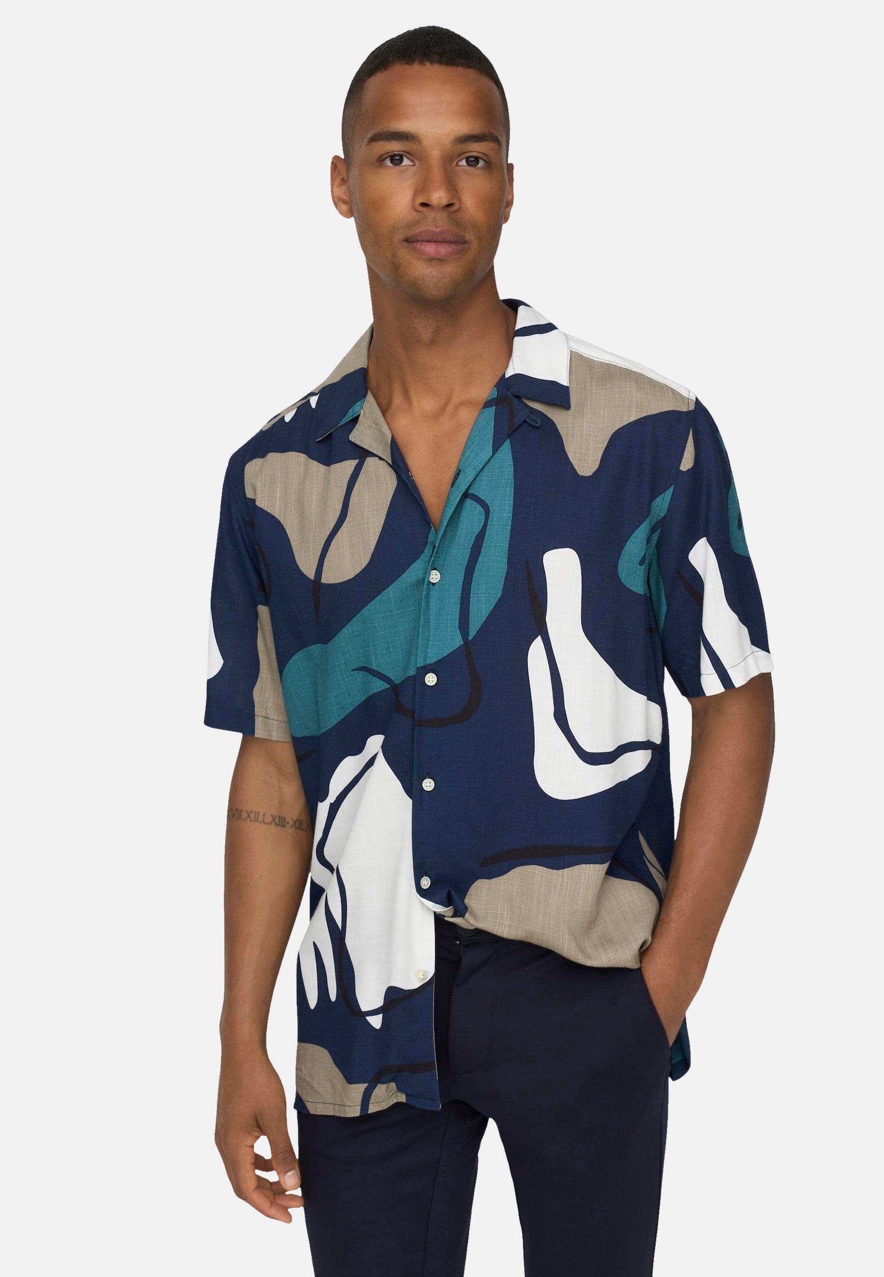 Only & Sons Dab REG Abstract Kurzarmhemd