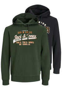 Jack & Jones Logo Kapuzenpullover Doppelpack
