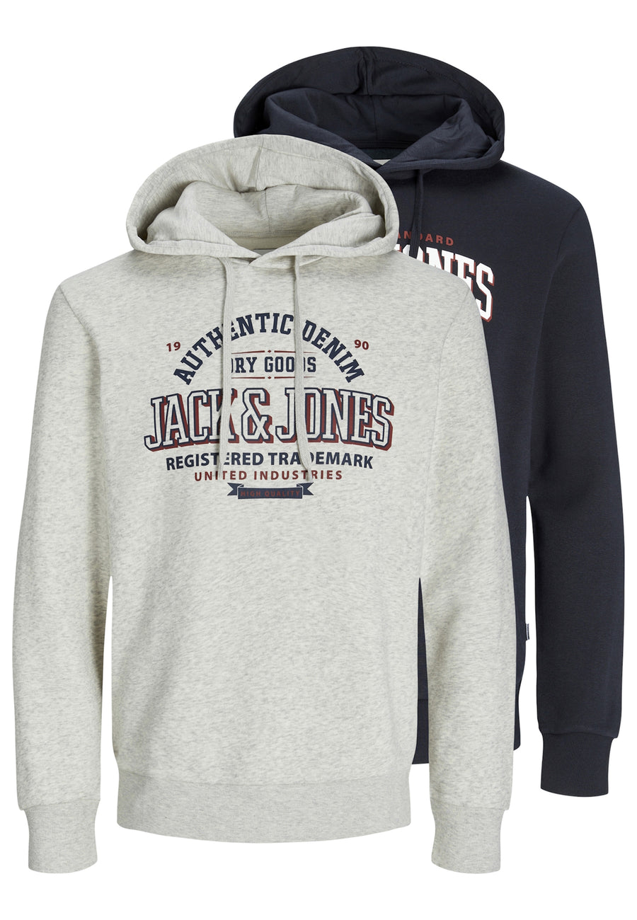 Jack & Jones Logo Kapuzenpullover Doppelpack