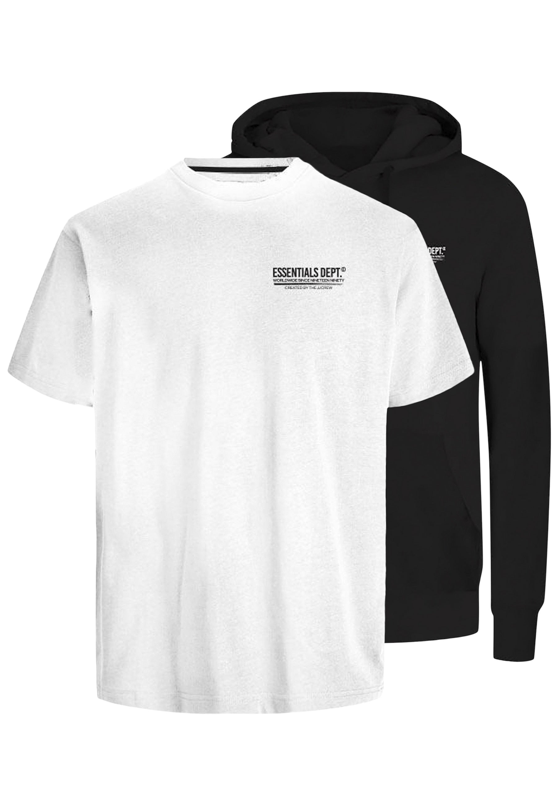 Jack & Jones Olive Kurzarmshirt, Hoodie Kombo