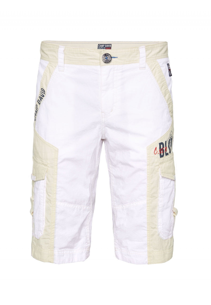 Camp David Skater-Shorts mit Tapes, Prints und Stickereien in normaler Passform
