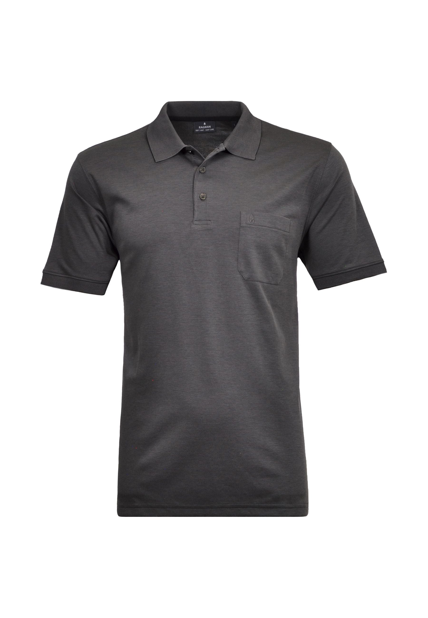 Ragman Kurzarmshirt mit Polokragen