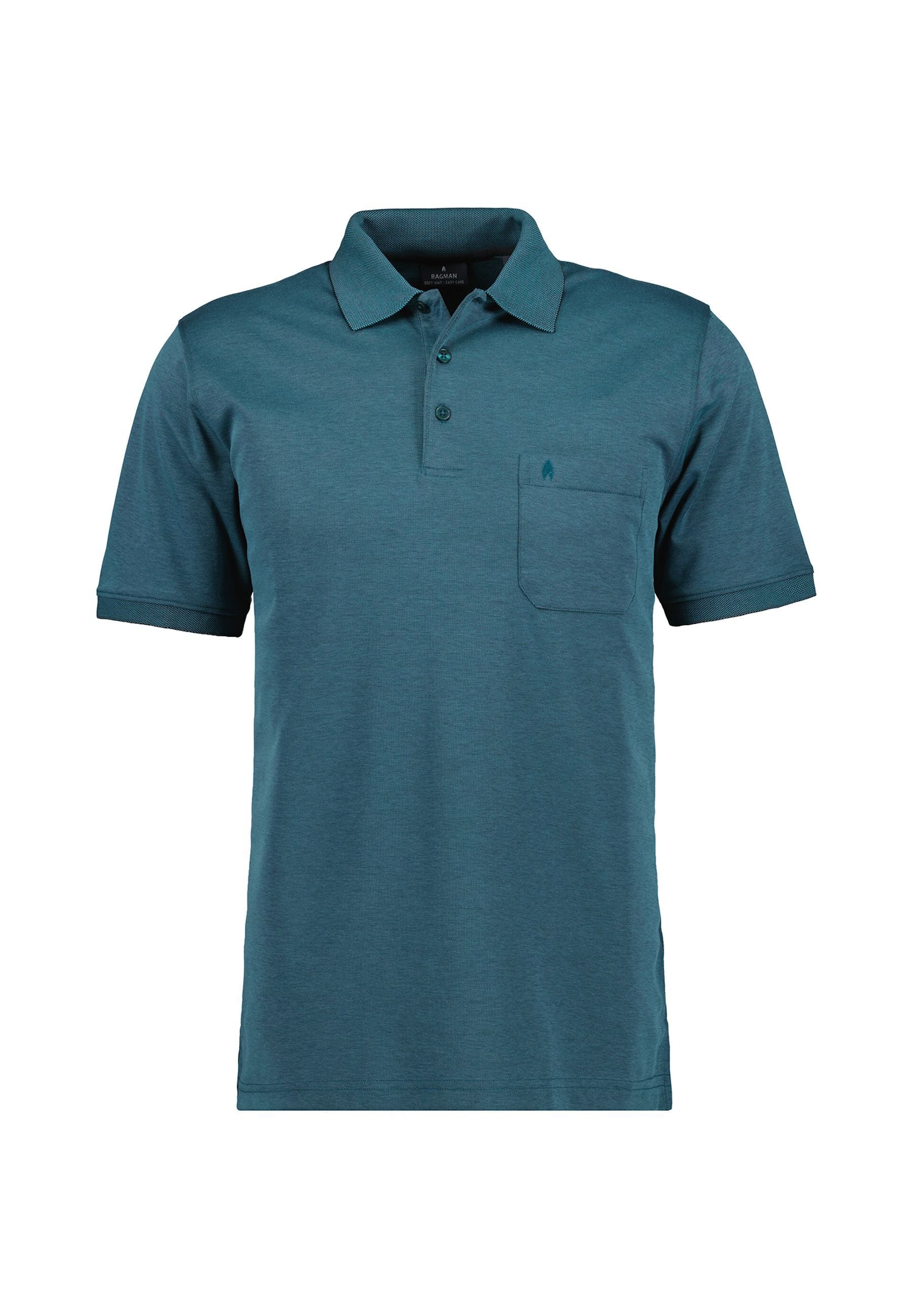 Ragman Kurzarmshirt mit Polokragen