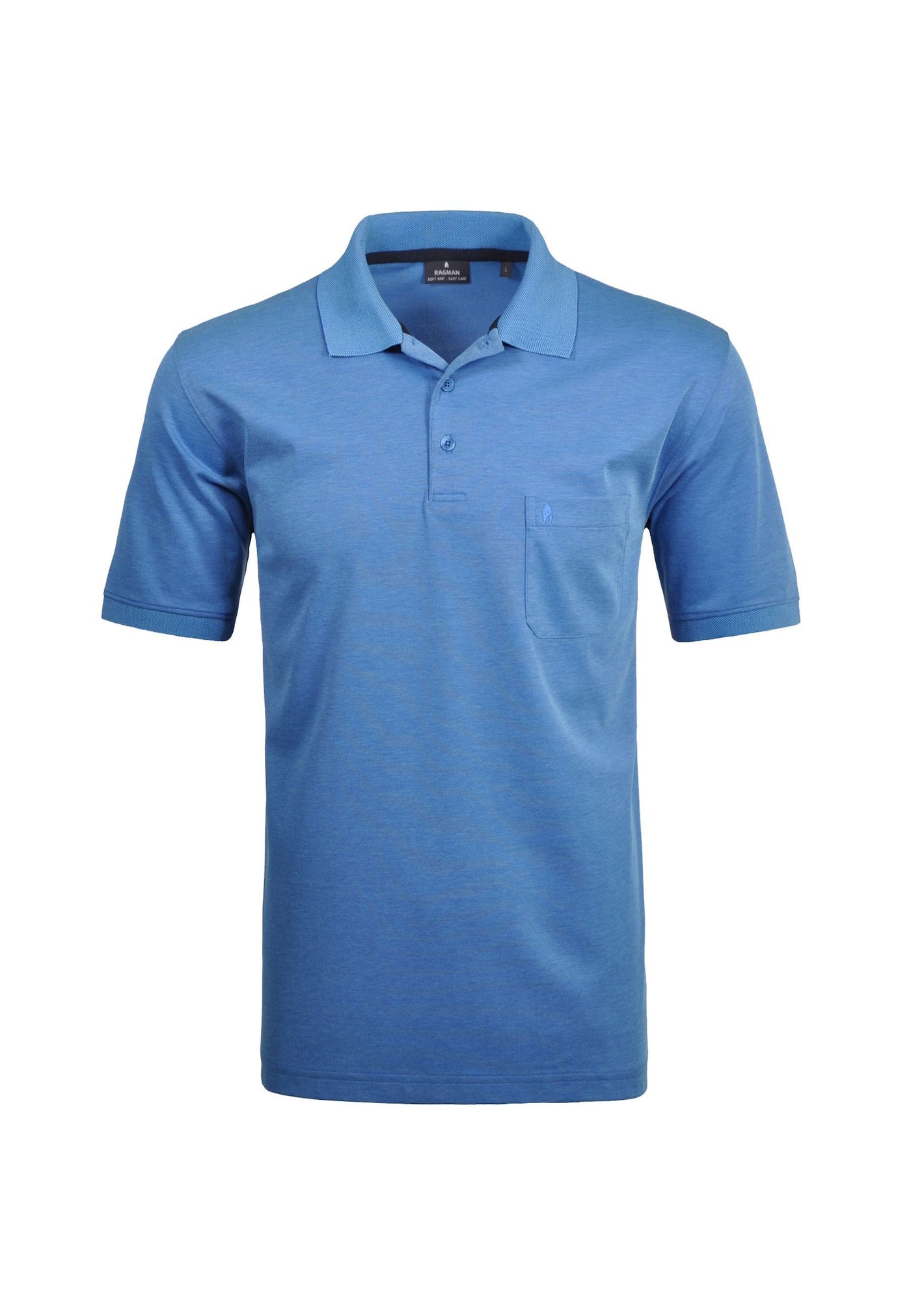 Ragman Kurzarmshirt mit Polokragen