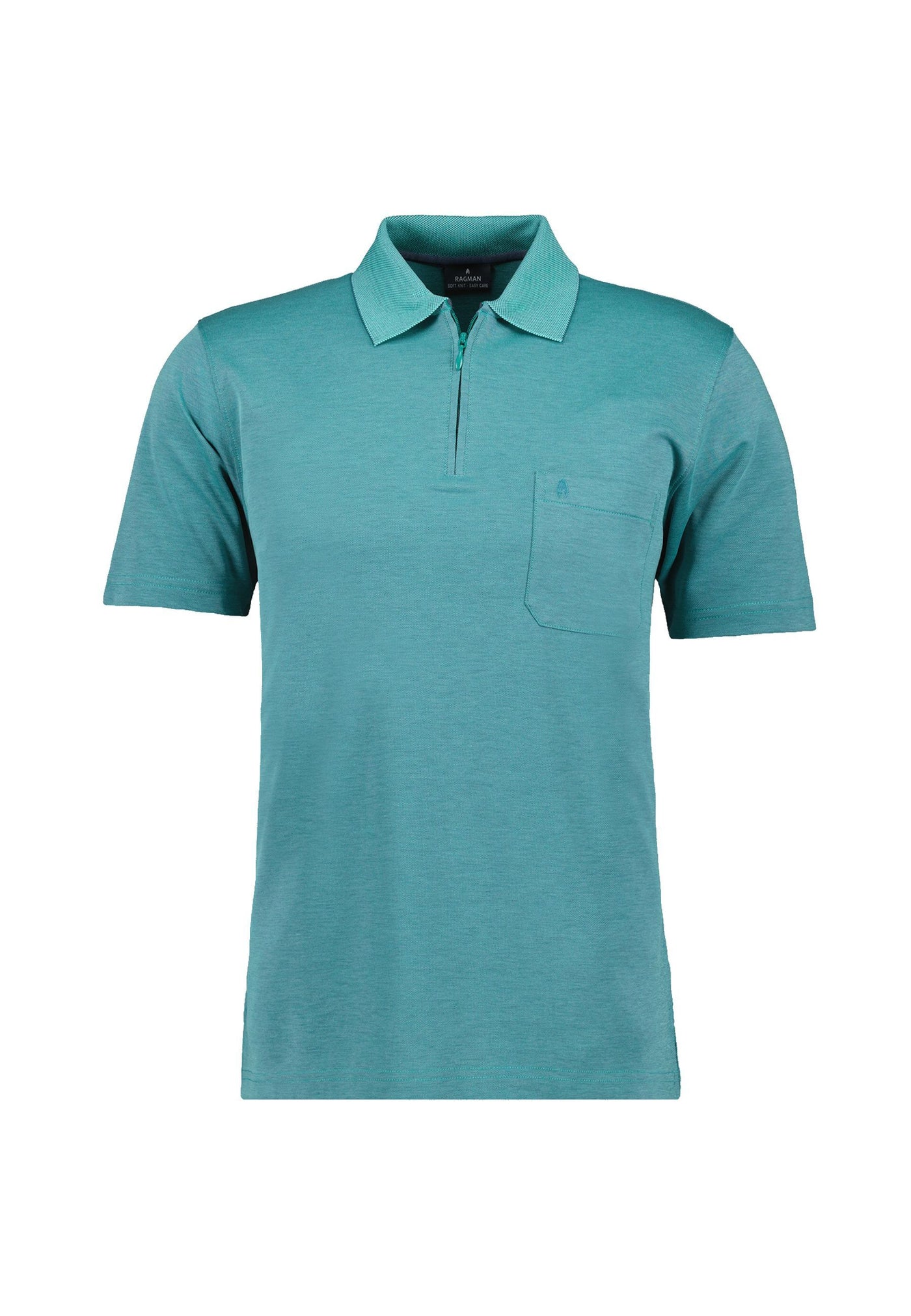 Ragman Kurzarmshirt mit Polokragen