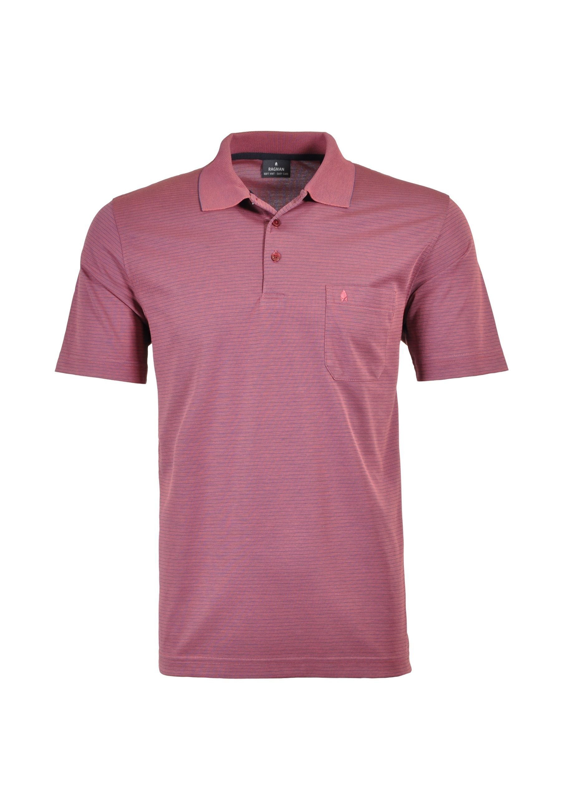 Ragman Kurzarmshirt mit Polokragen
