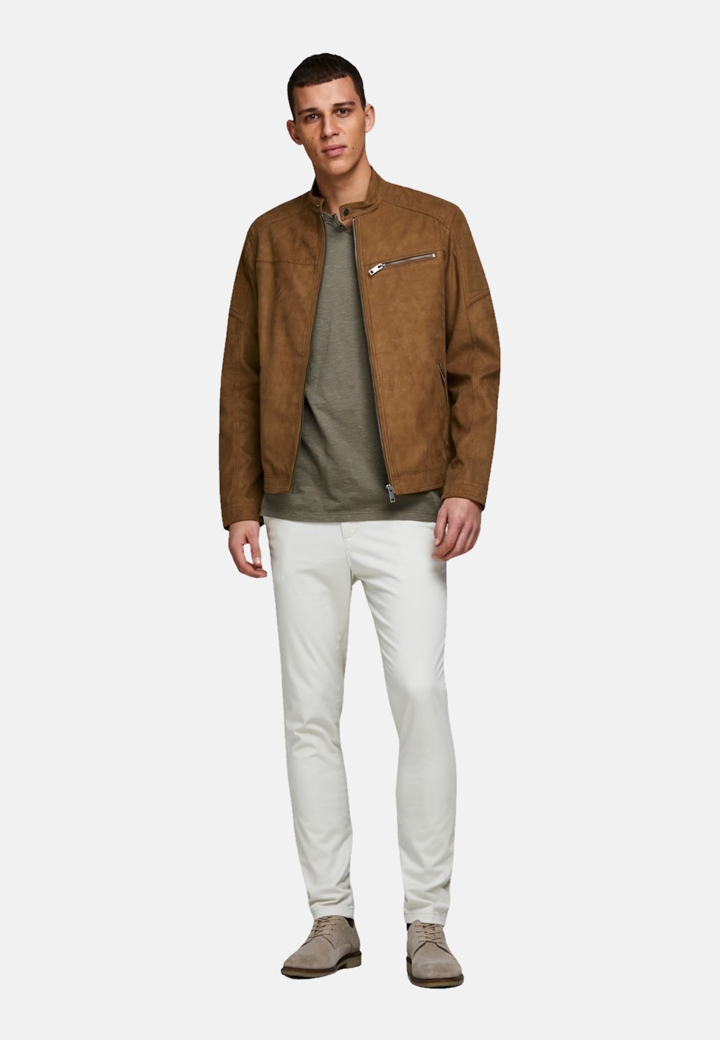 Jack & Jones Jacke JJ ROCKY JACKET Lederimitat