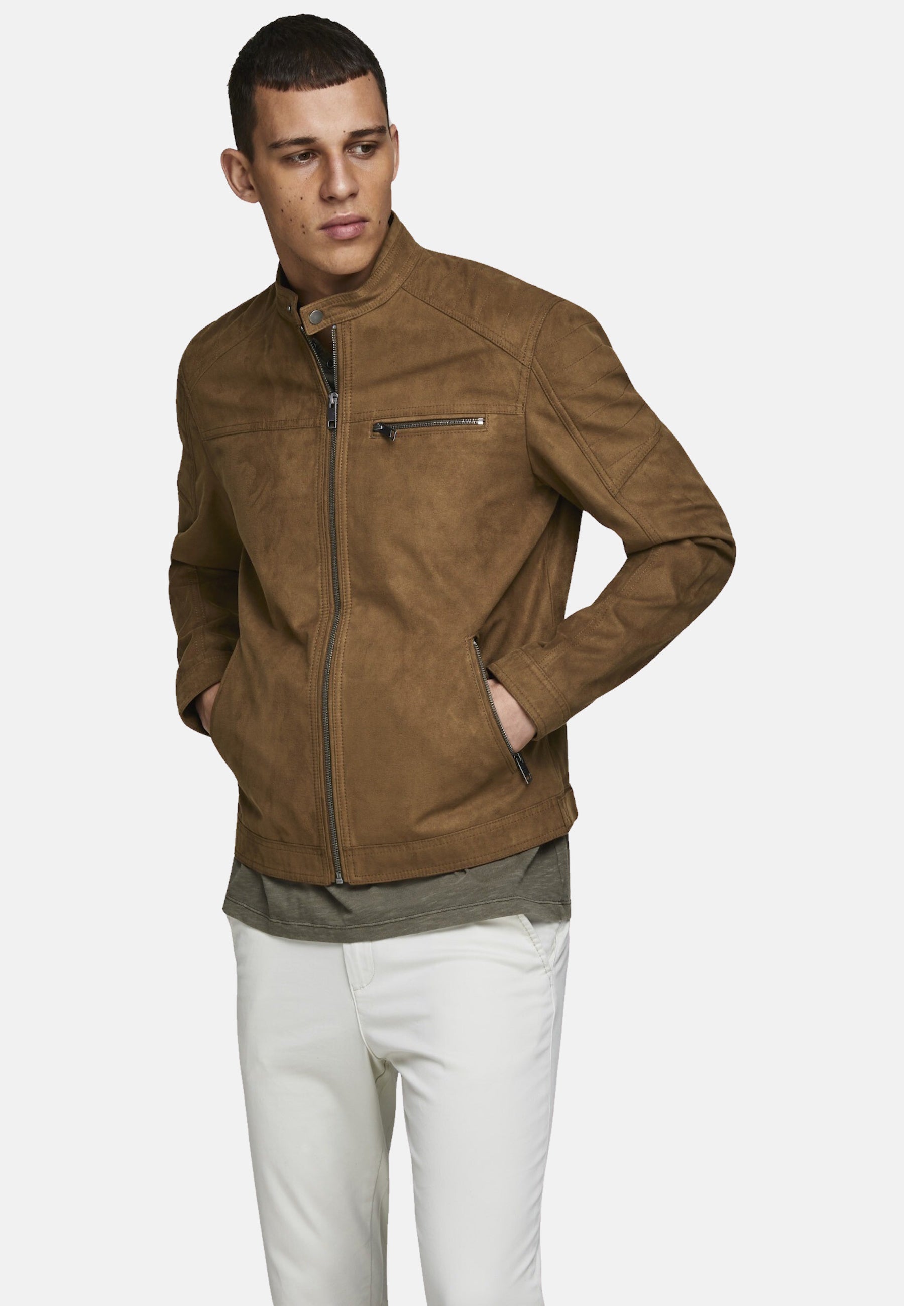 Jack & Jones Jacke JJ ROCKY JACKET Lederimitat