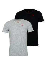 U.S. POLO 2er Pack T-Shirts V-Ausschnitt