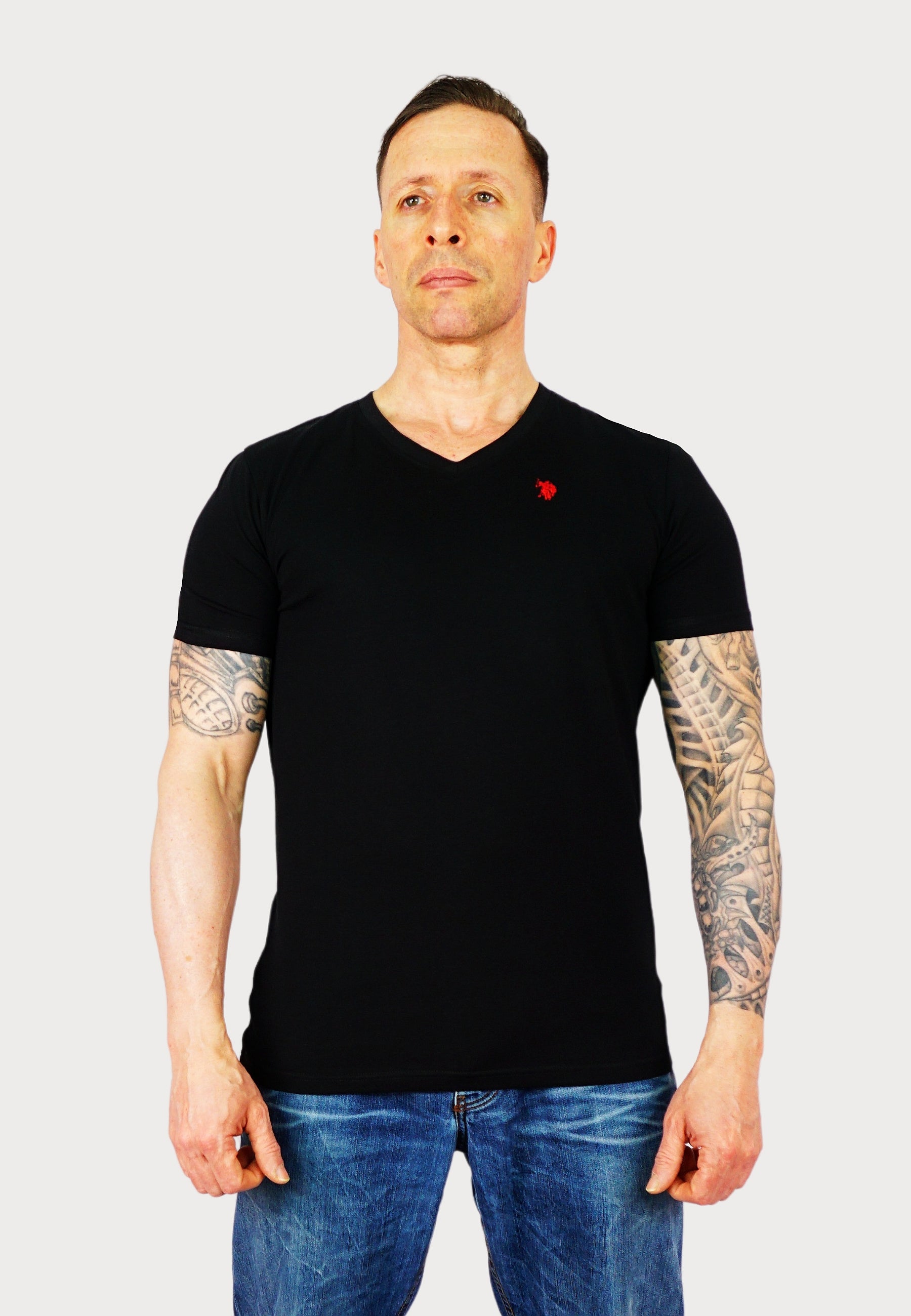U.S. POLO 2er Pack T-Shirts V-Ausschnitt