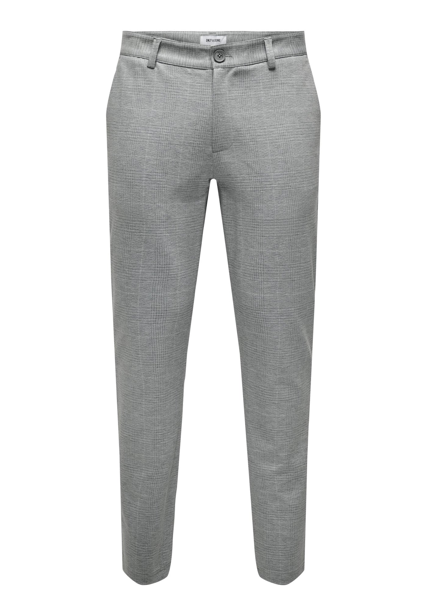 Only & Sons Mark Check lange Hose mit Gürtelschlaufen