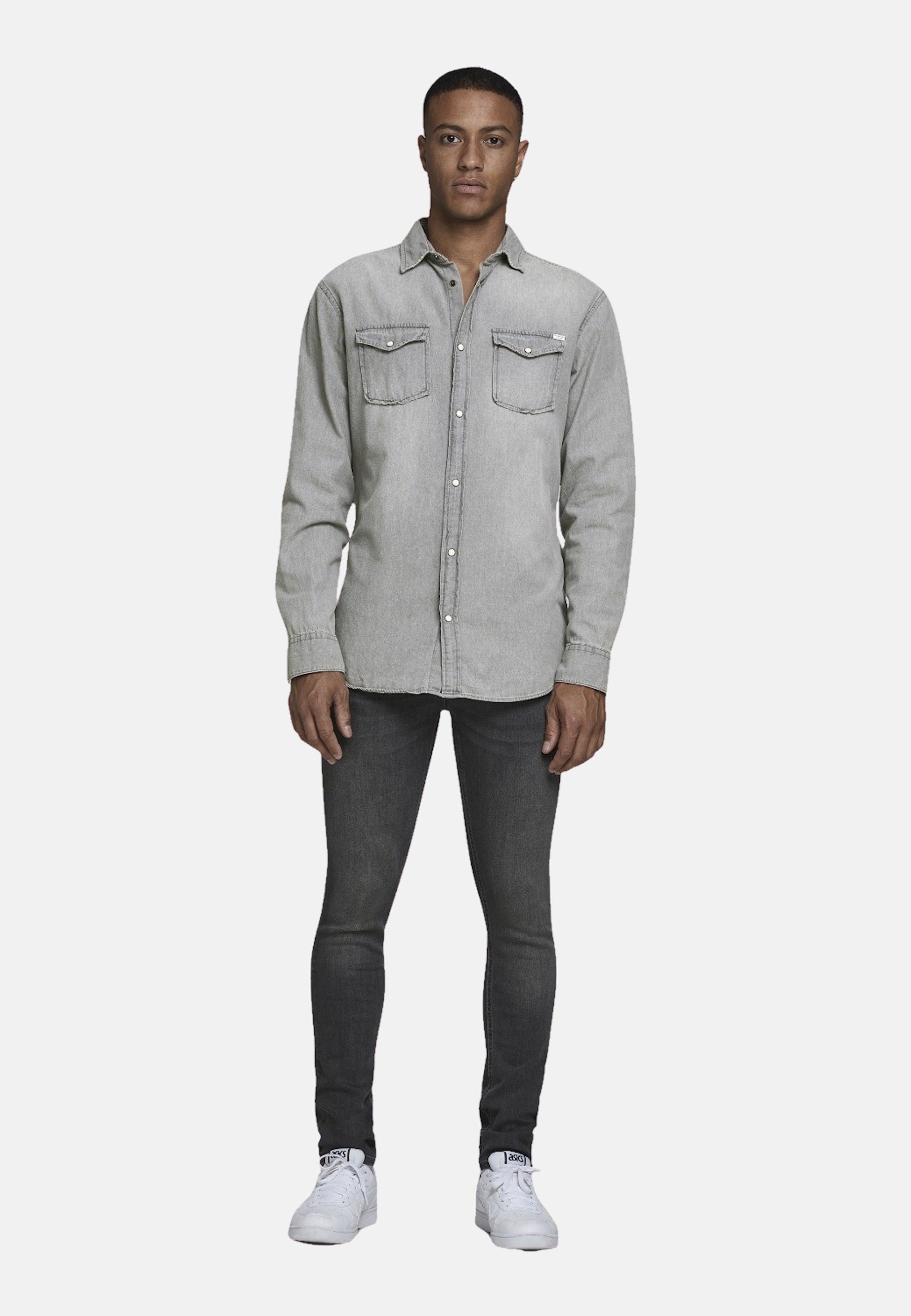 Jack & Jones Hemd Jeanshemd JJ SHERIDAN SHIRT Langarm