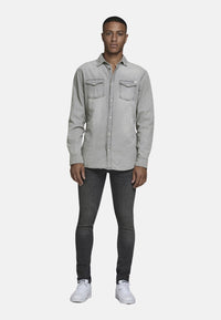 Jack & Jones Hemd Jeanshemd JJ SHERIDAN SHIRT Langarm